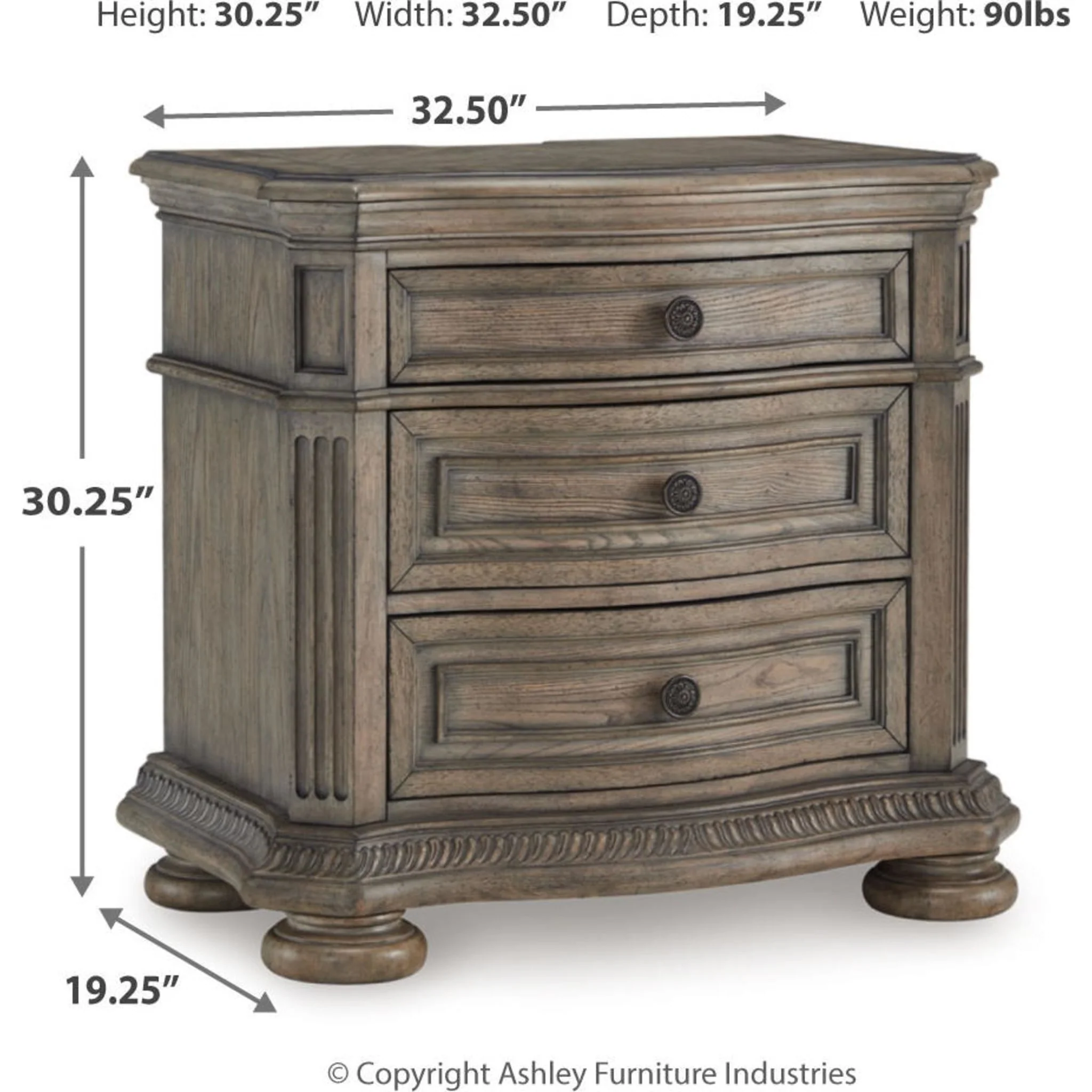 Ardenfield 6 Piece Queen Sleigh Bedroom - Light Brown - Image 11