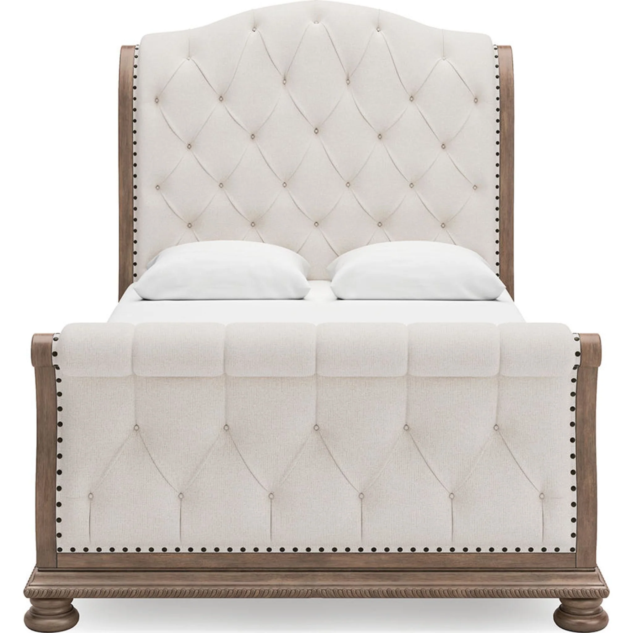 Ardenfield 6 Piece Queen Sleigh Bedroom - Light Brown - Image 6
