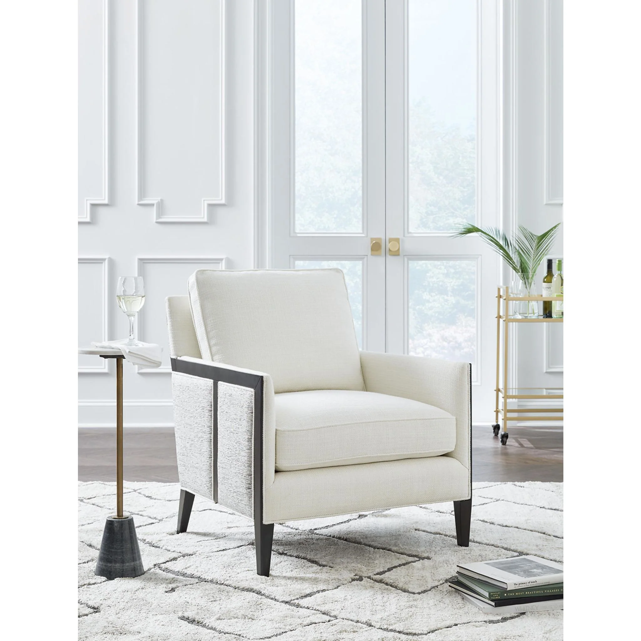 Ardenworth Accent Chair - Black/Ivory - Image 5