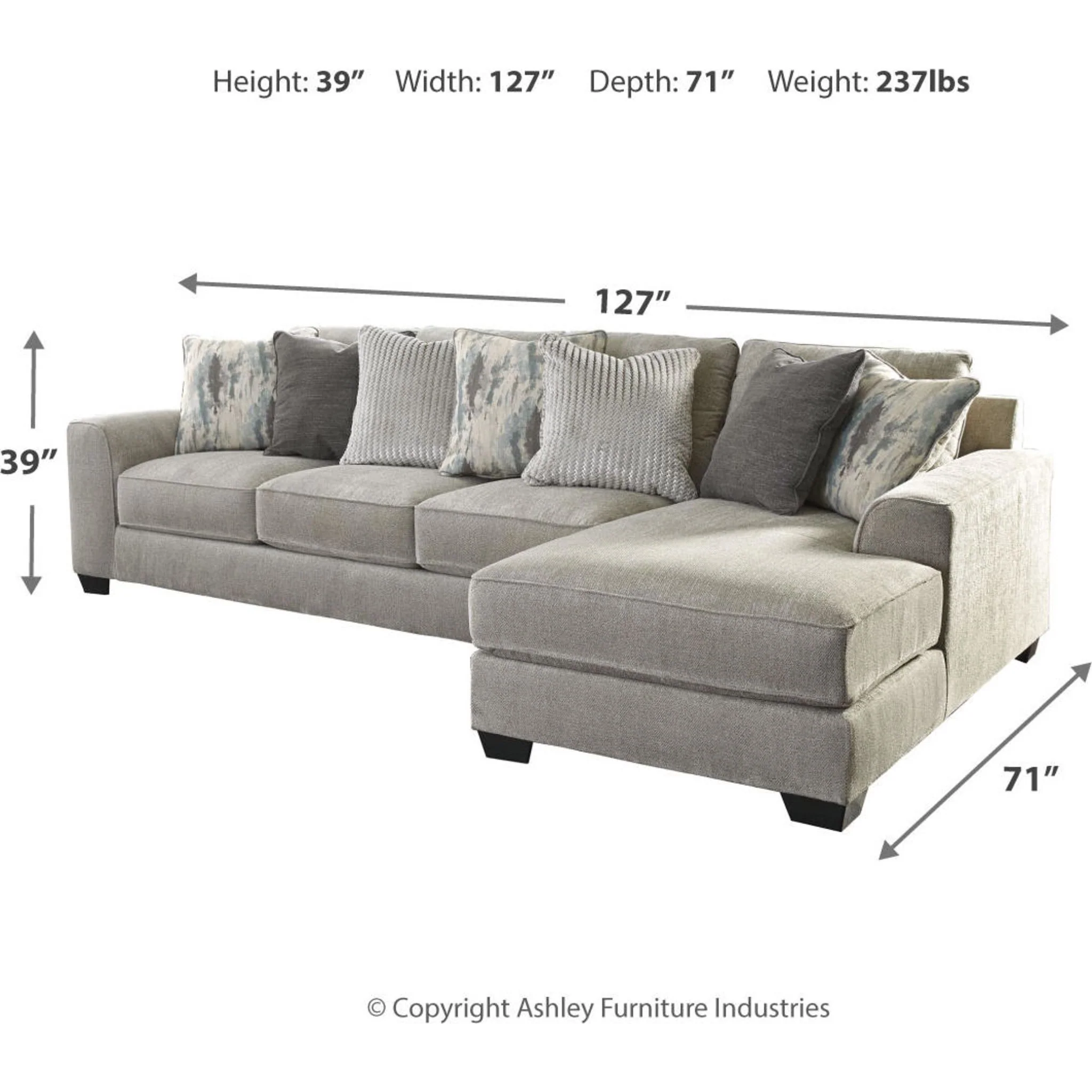 Ardsley 2 Piece Sectional with Chaise - Image 10