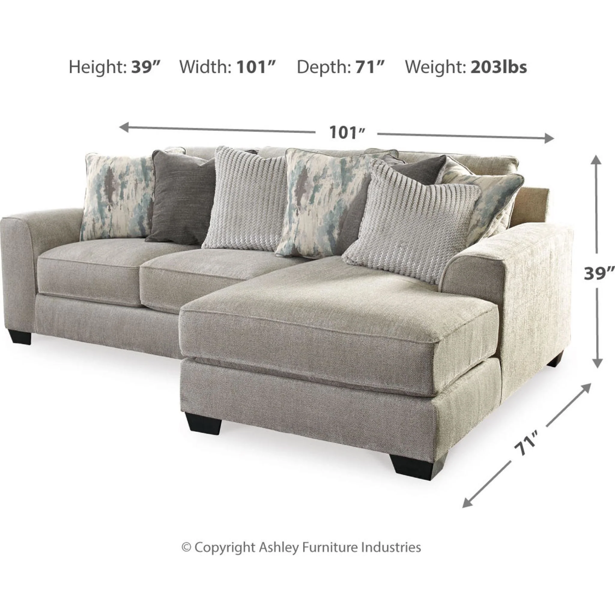 Ardsley 2 Piece Sofa Chaise - Image 8