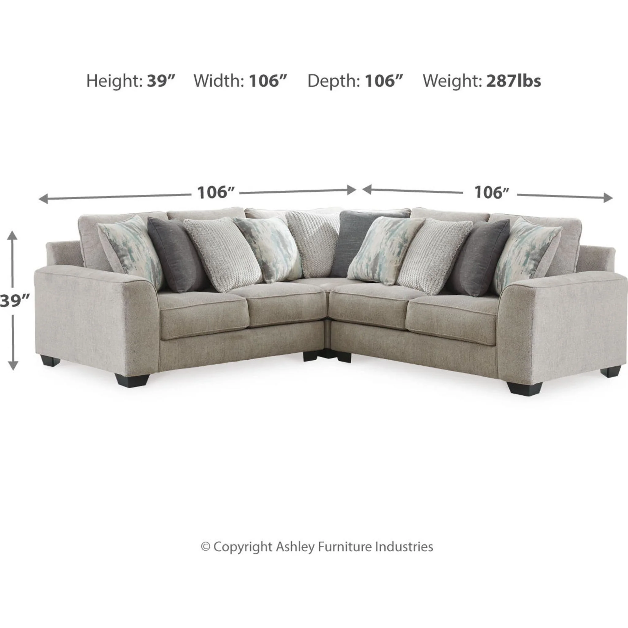 Ardsley 3 Piece Sectional - Image 3