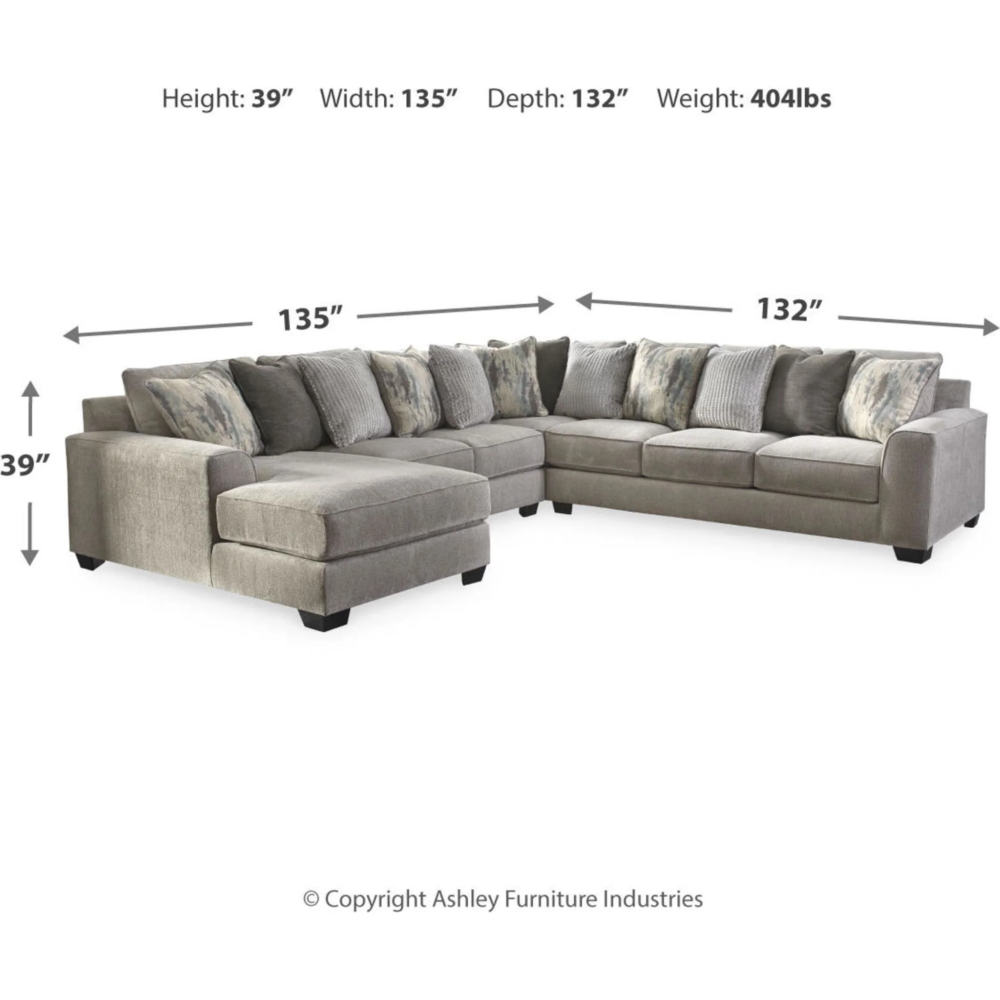 Ardsley 4 Piece Sectional with Chaise - Image 25
