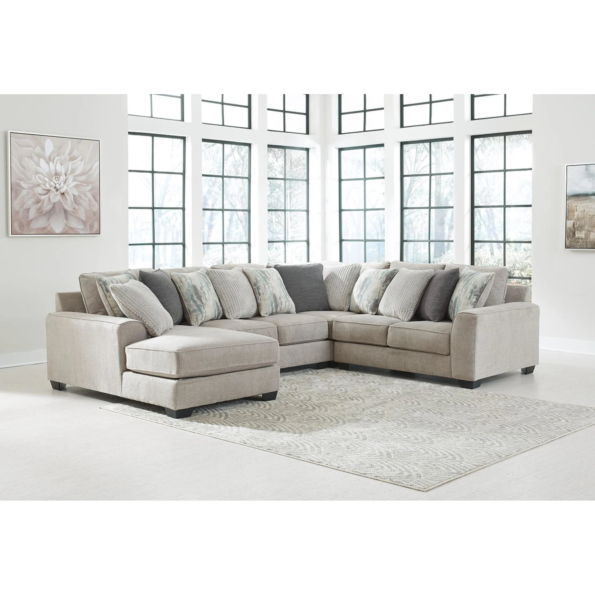 Ardsley 4 Piece Sectional with Chaise - Image 6