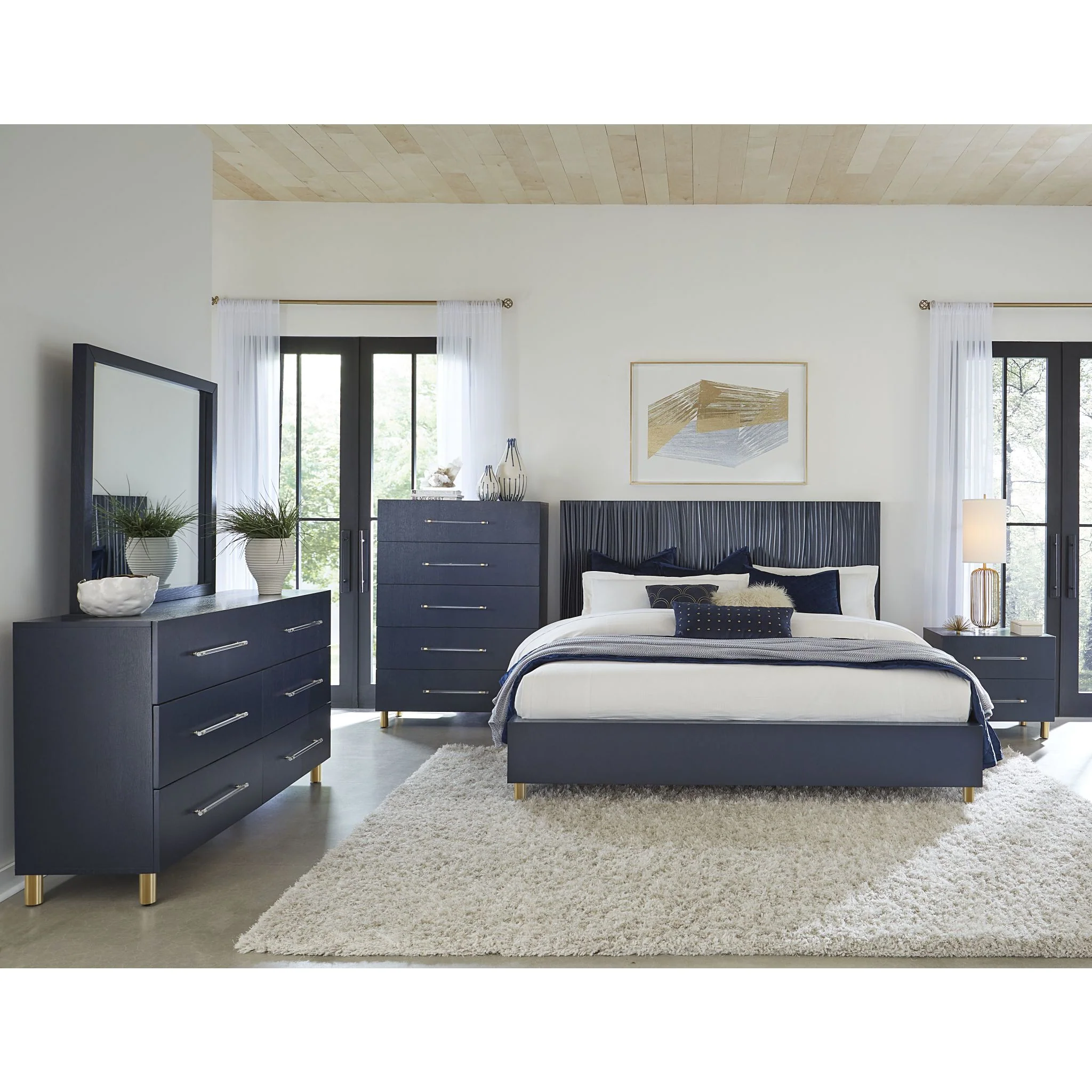 Argento 6 Piece Full Platform Bedroom - Image 13