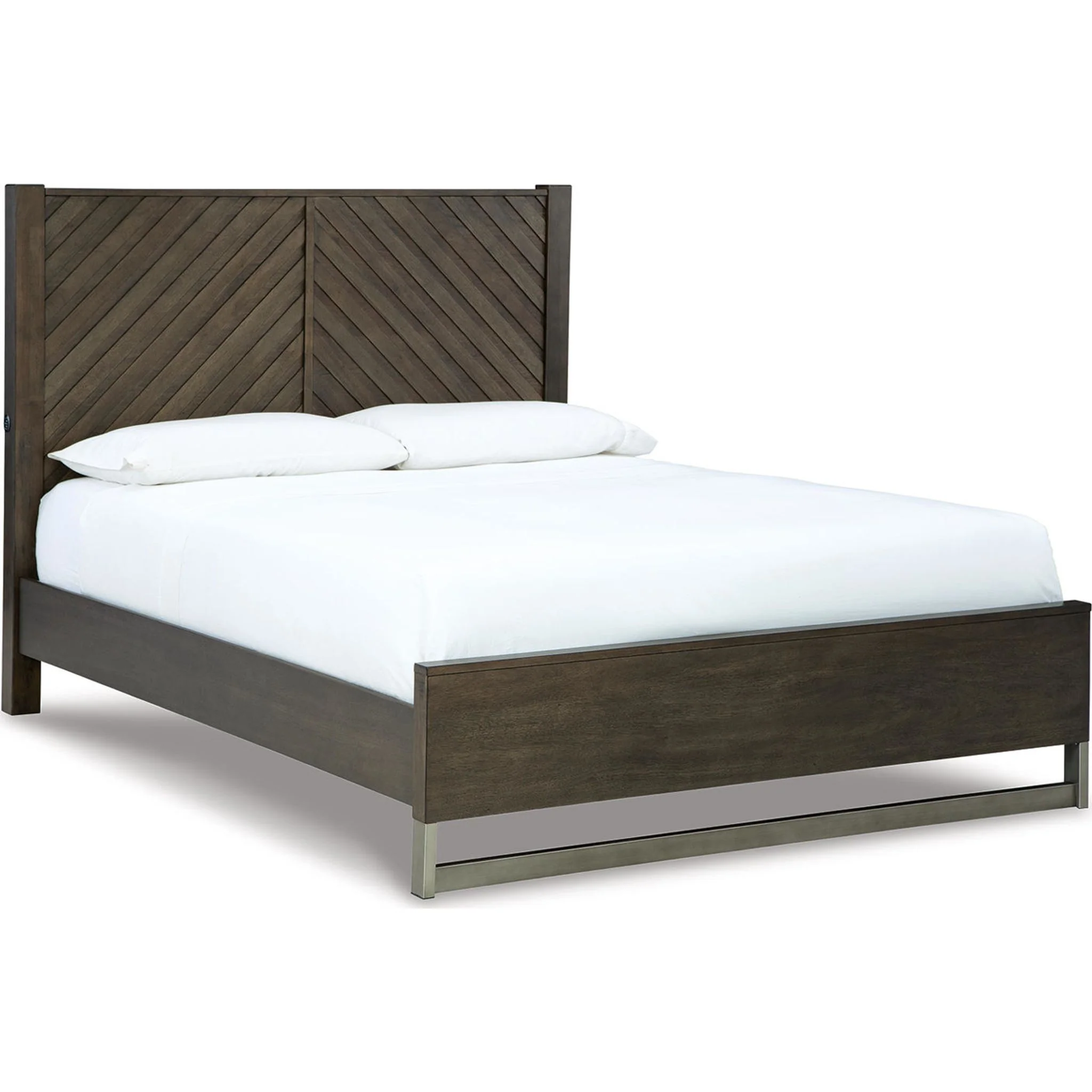 Arkenton Queen Panel Bed - Grayish Brown