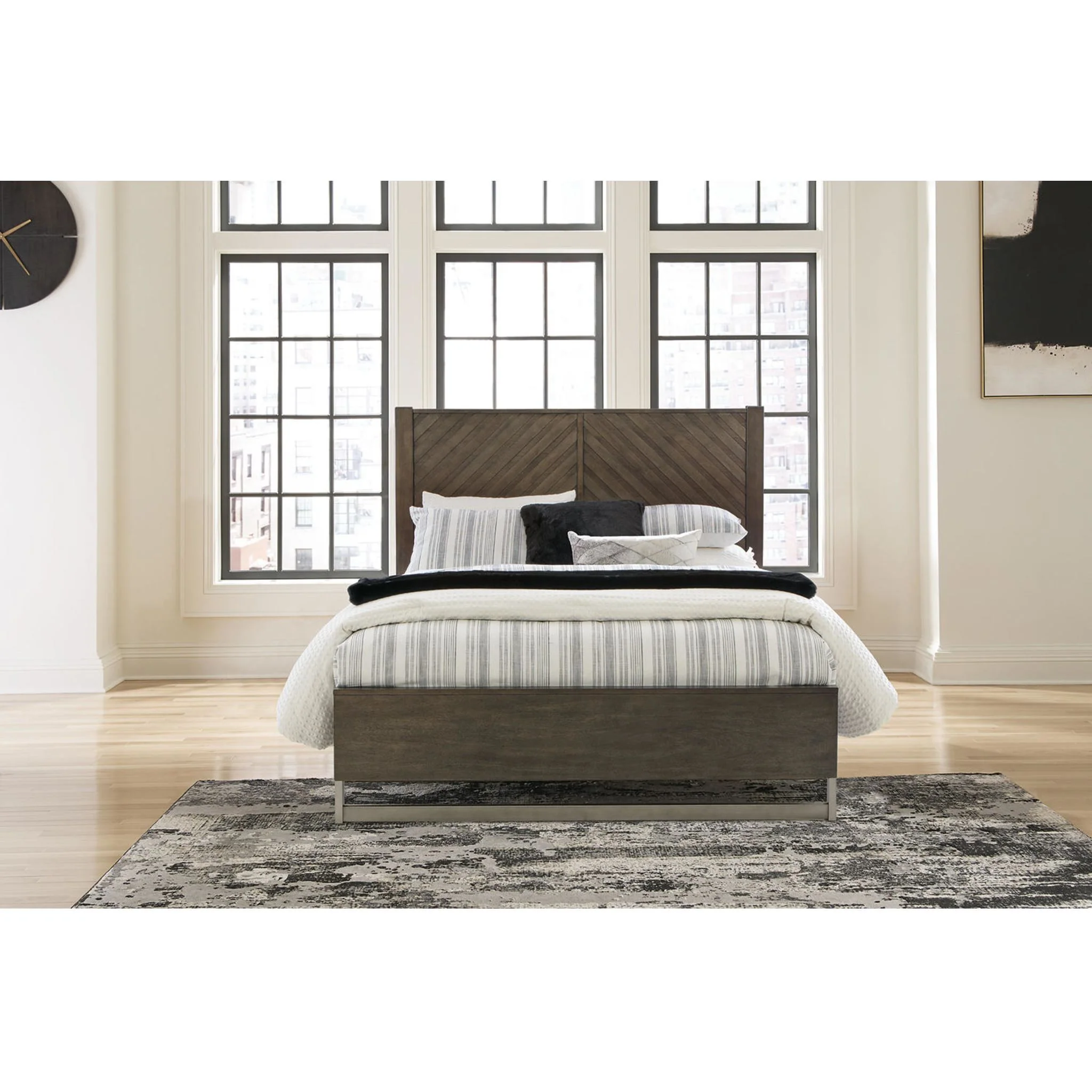 Arkenton Queen Panel Bed - Grayish Brown - Image 16