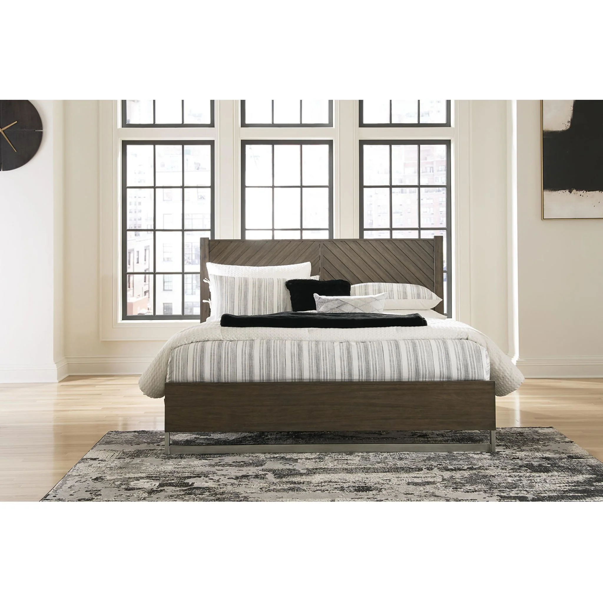 Arkenton Queen Panel Bed - Grayish Brown - Image 21