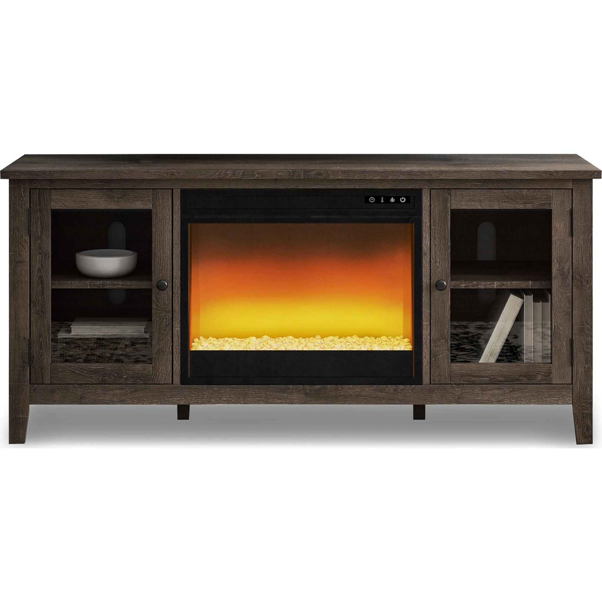 Arlenbry Credenza With Fireplace - Gray - Image 3