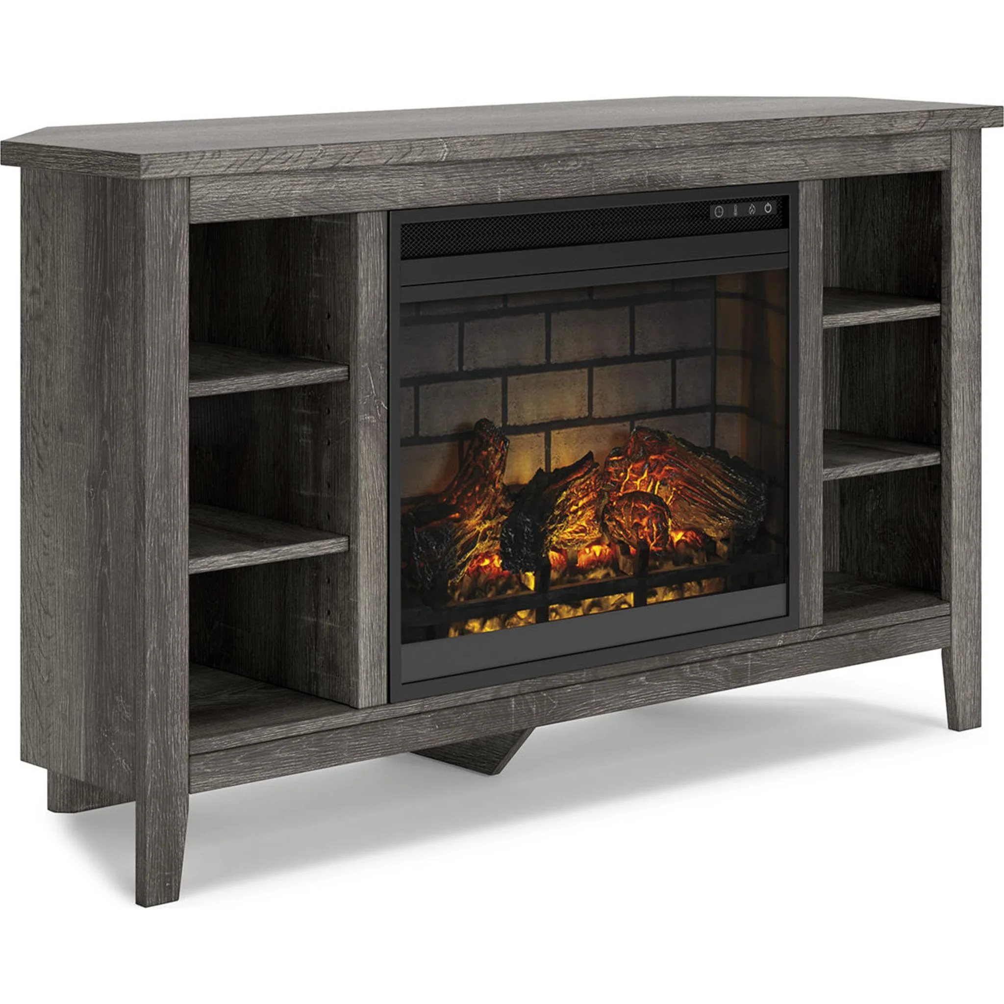Arlenbry Entertainment Unit with Fireplace - Gray - Image 3