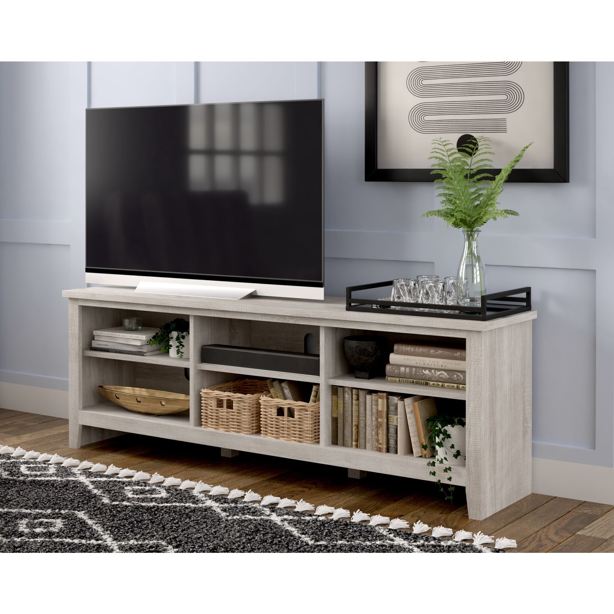 Dorrinson TV Stand - Antique White - Image 2