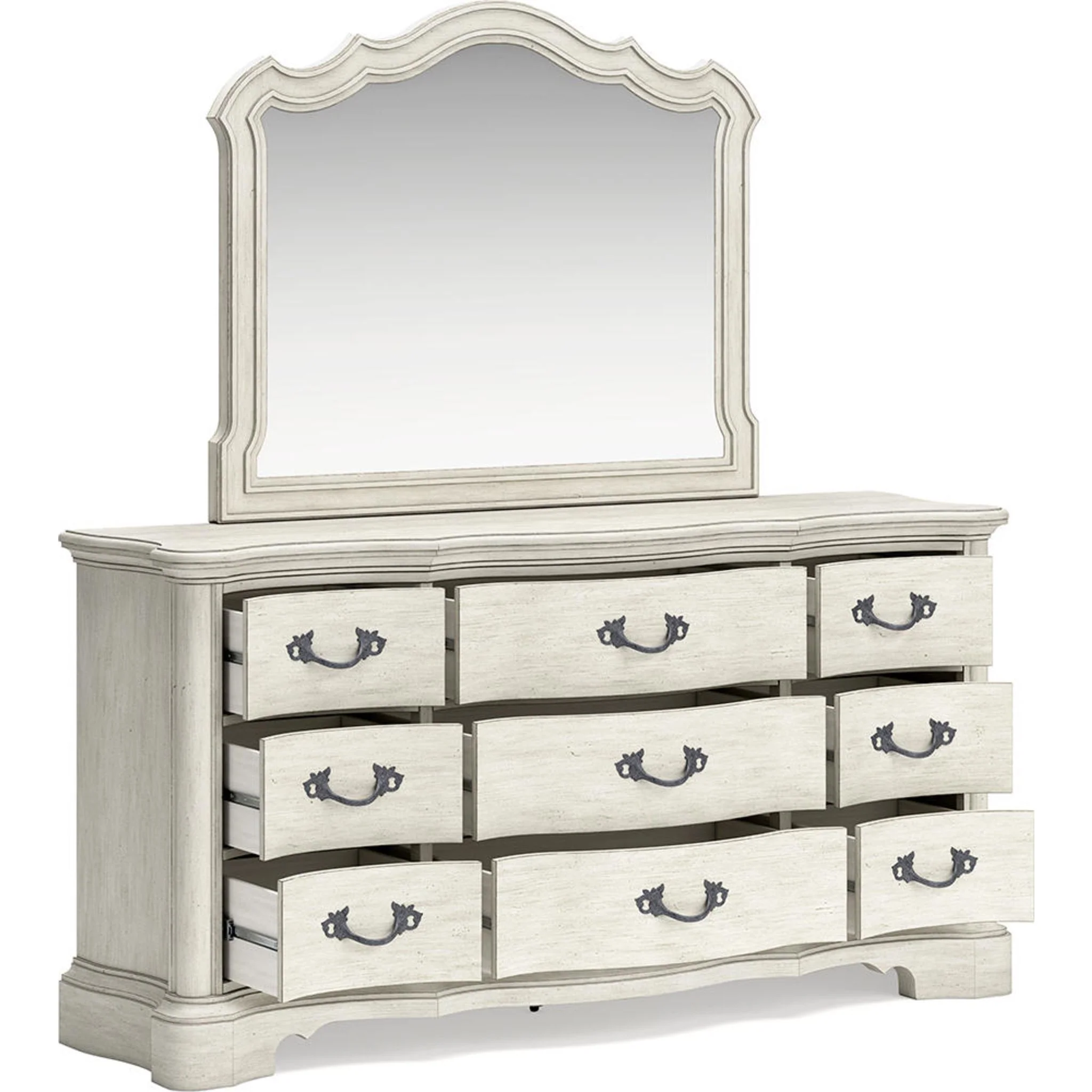 Arlendyne Dresser and Mirror - Antique White - Image 4