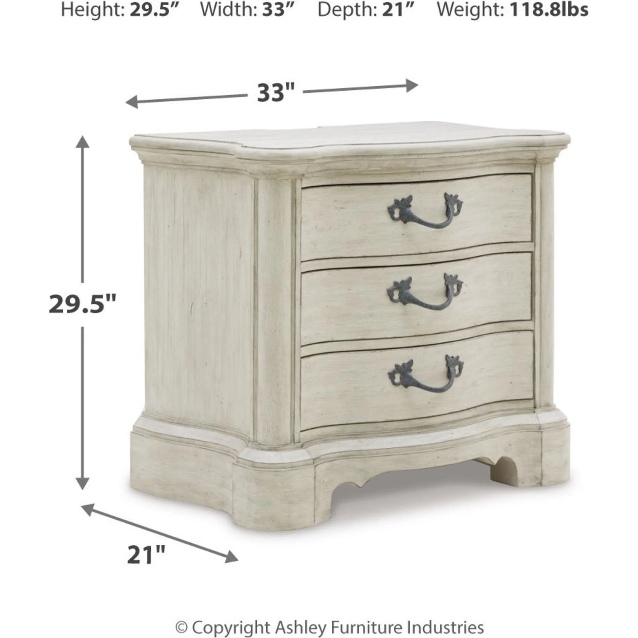 Arlendyne Nightstand - Antique White - Image 12