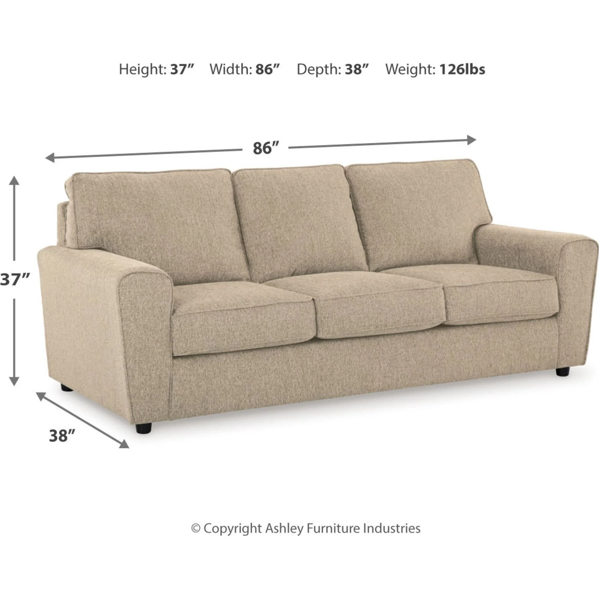 Arlis Sofa - Putty - Image 3