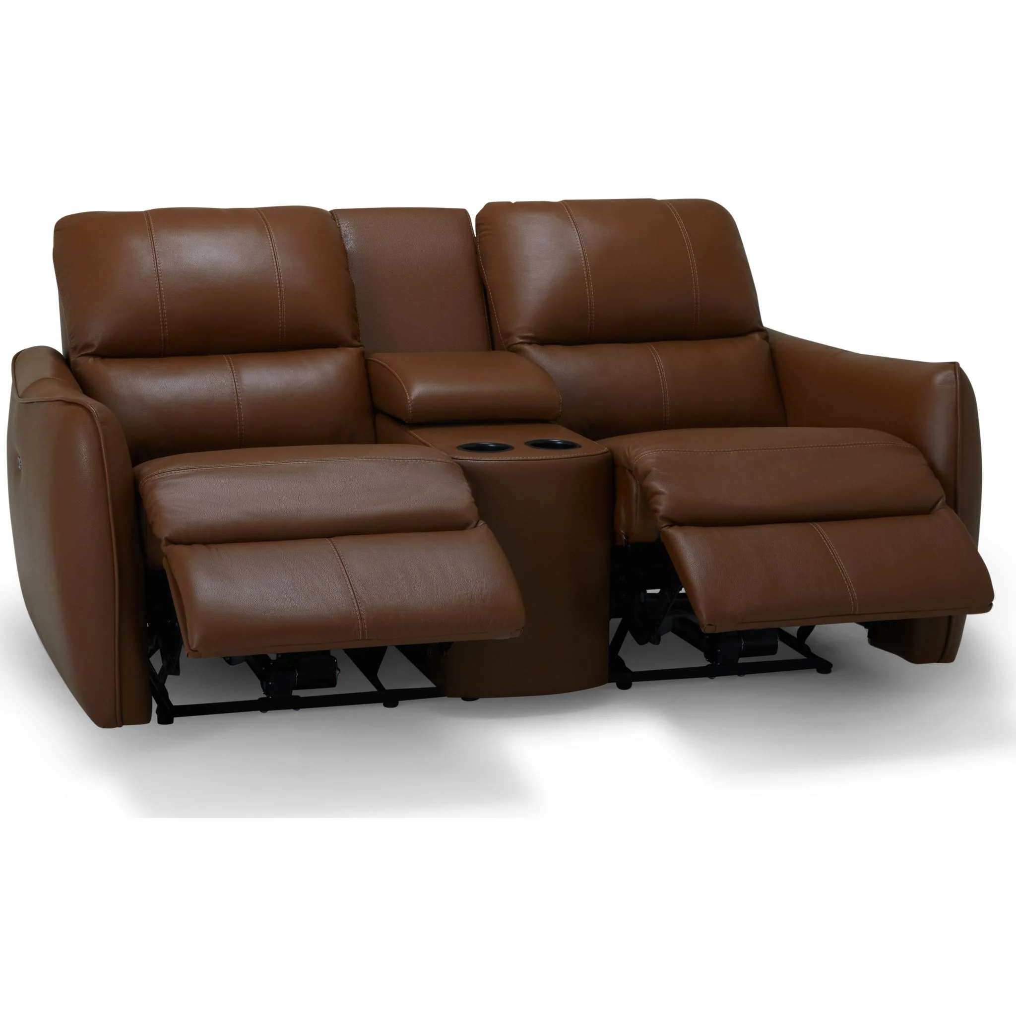 Arlo Power Reclining Loveseat w/ Console - Valencia Biscotti - Image 4