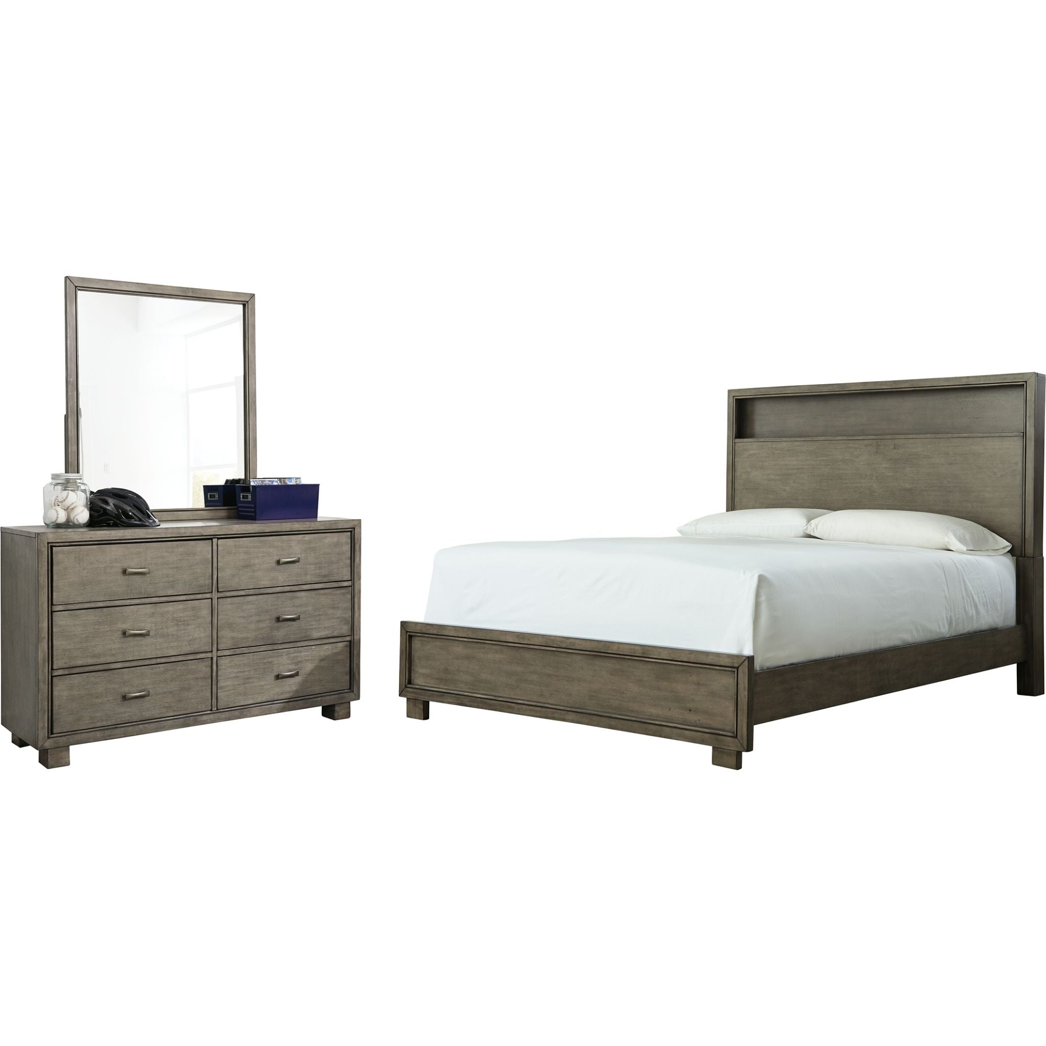 Arnett 5 Piece Storage Bedroom - Gray
