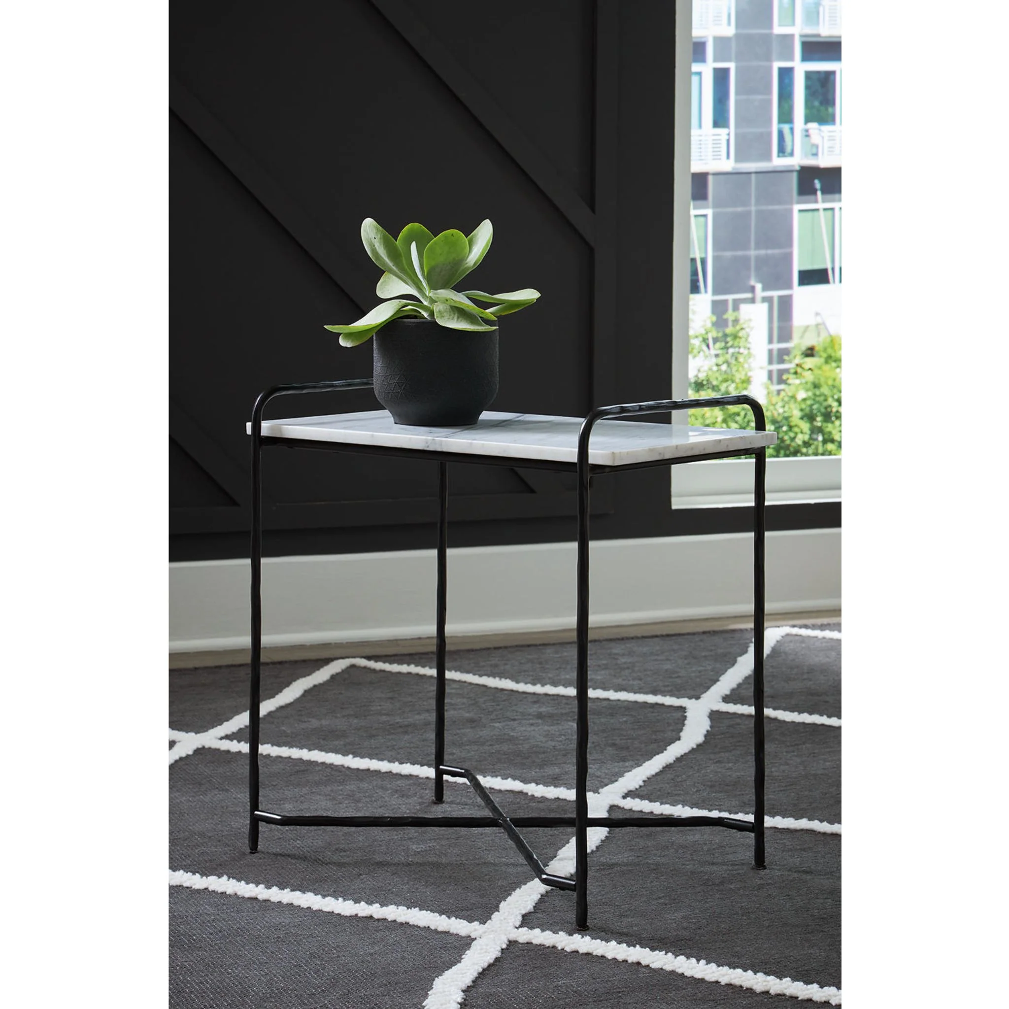 Ashber Accent Table - White/Black - Image 21