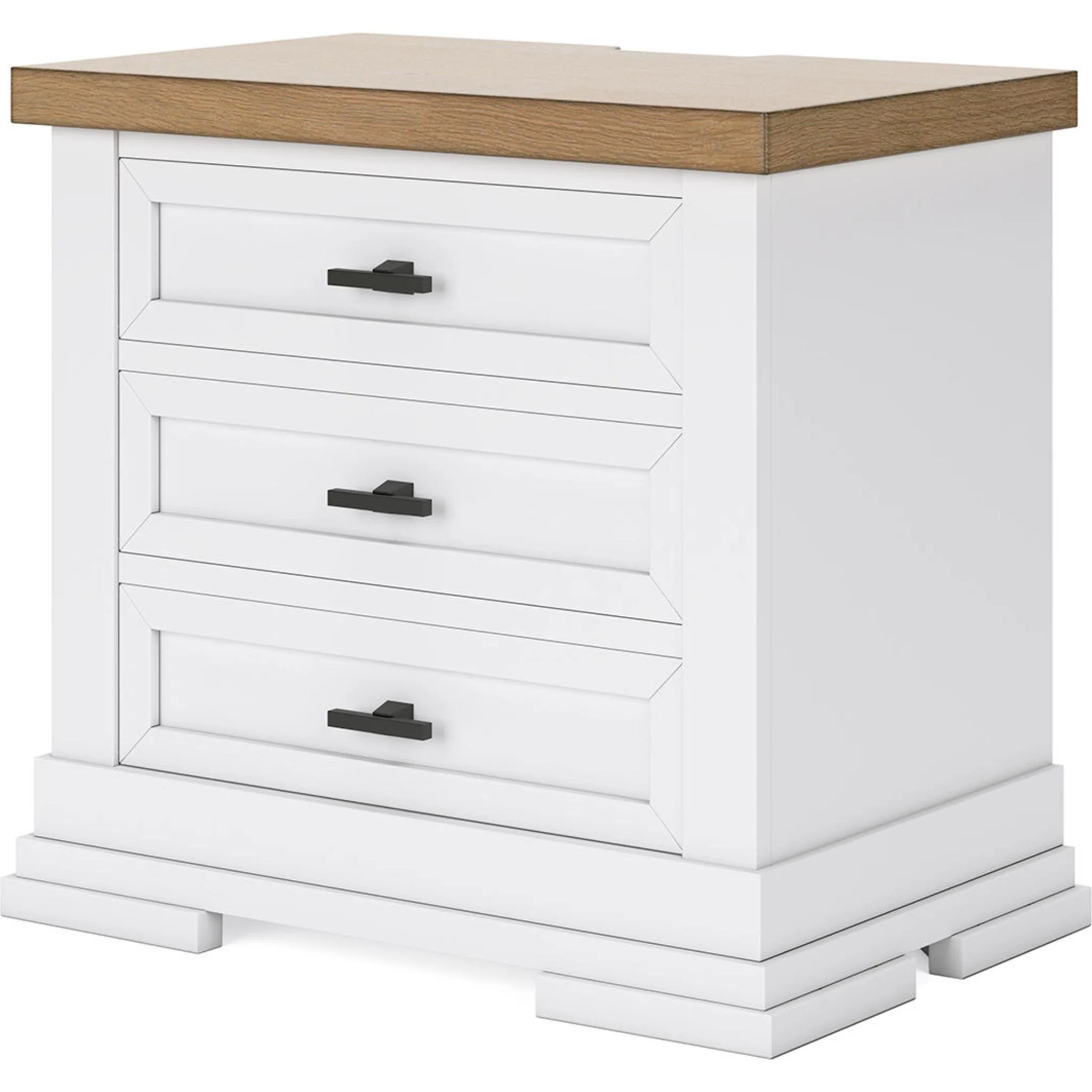 Ashbryn 6 Piece King Storage Bedroom - White/Natural - Image 18