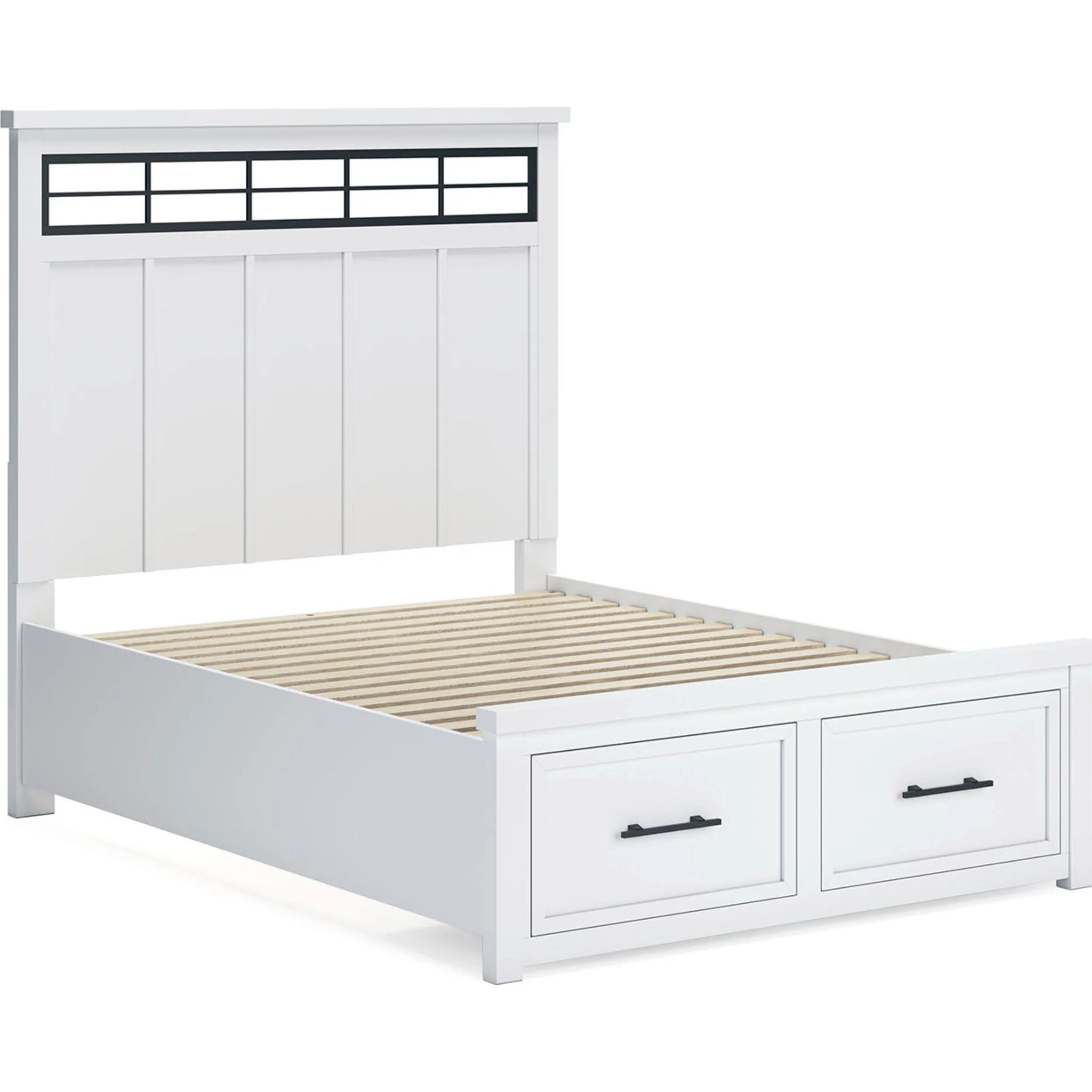 Ashbryn 6 Piece Queen Storage Bedroom - White/Natural - Image 11