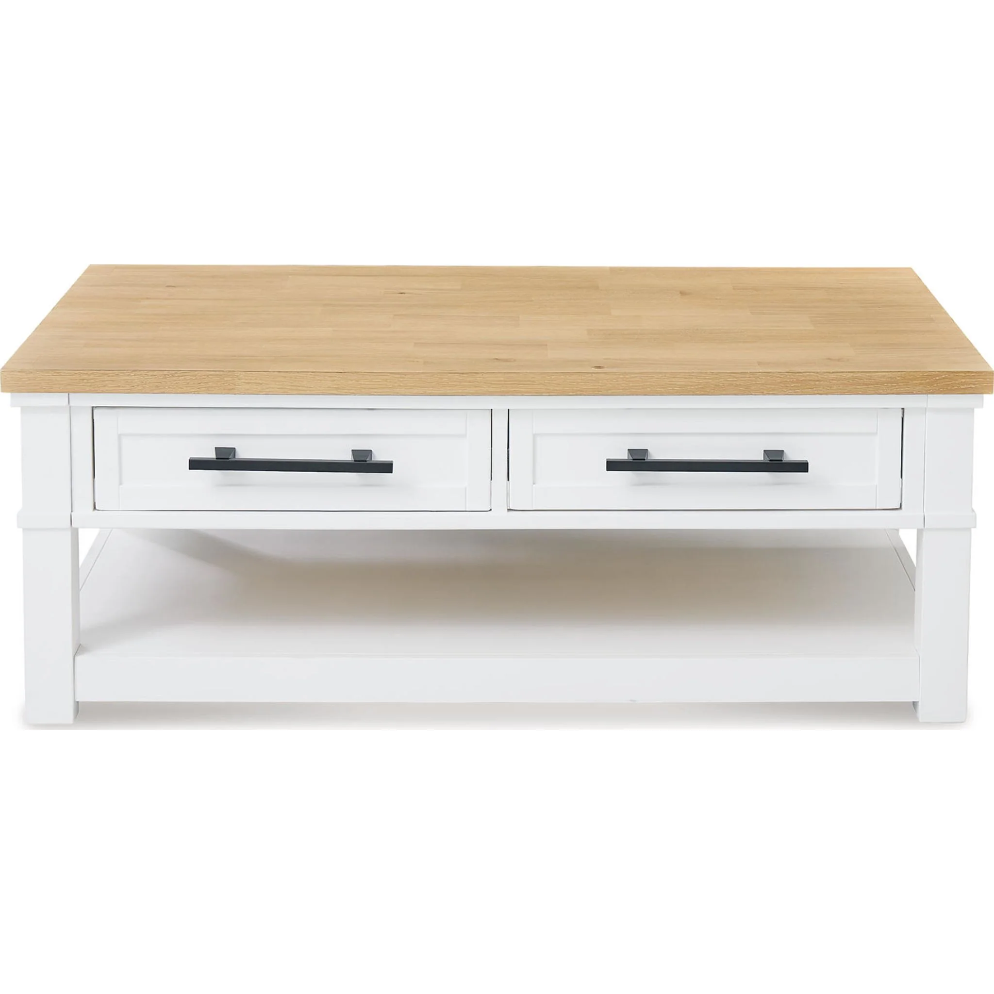 Ashbryn Coffee Table - White/Natural - Image 7