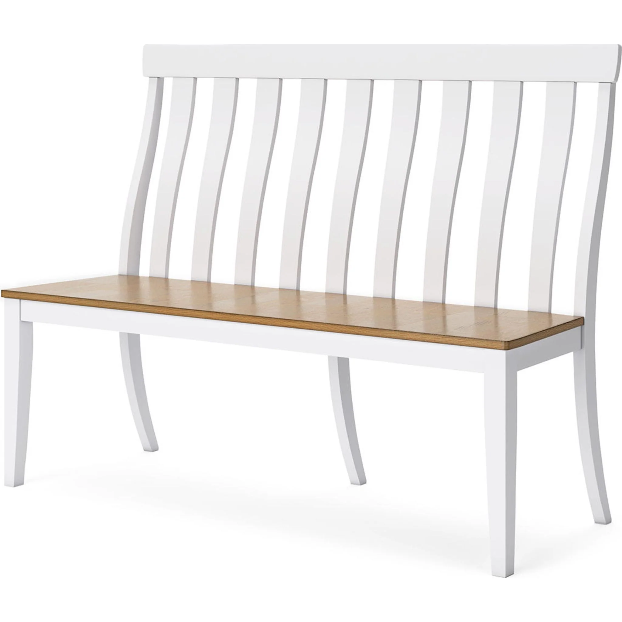 Ashbryn Dining Bench - White/Natural - (D844-08) - Image 4