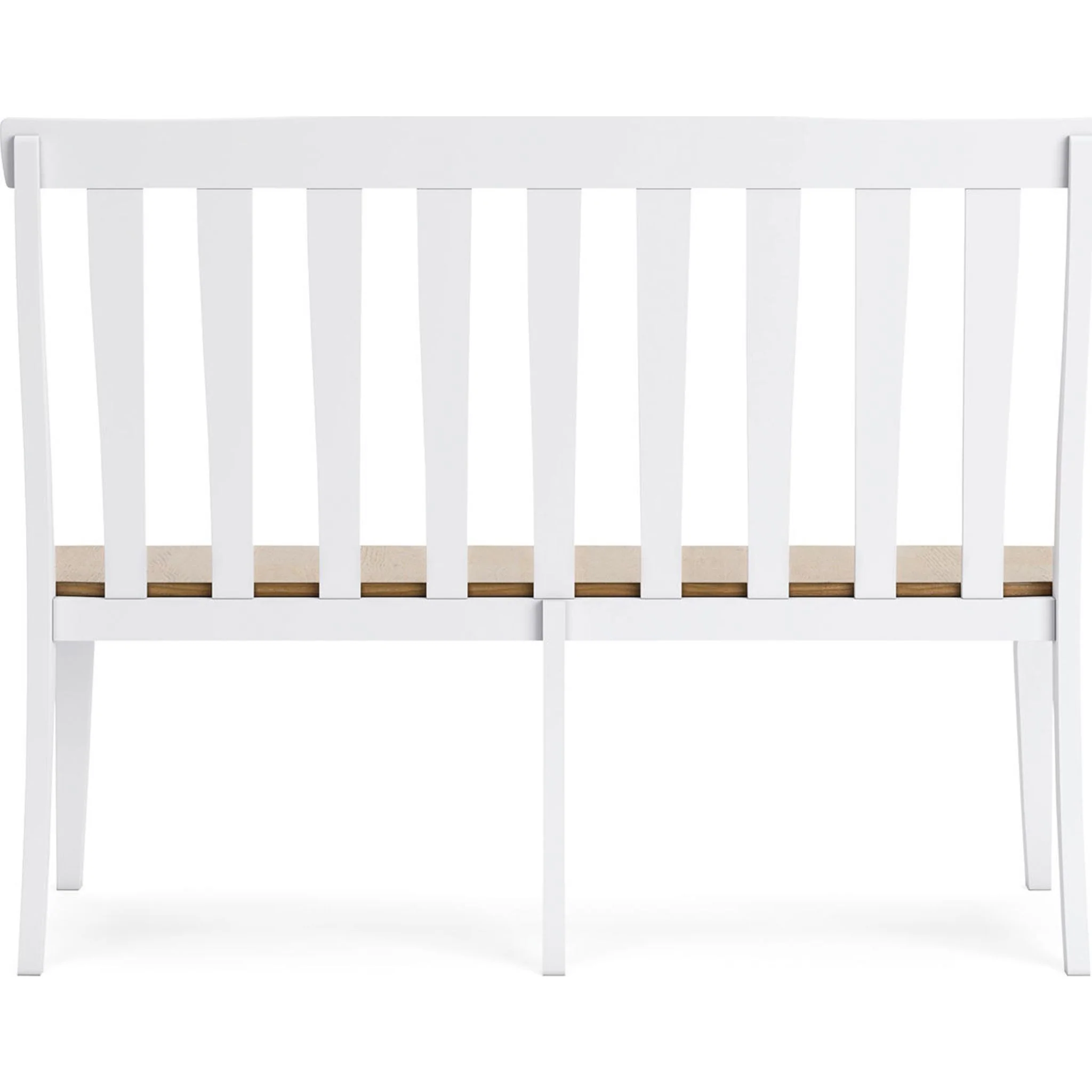 Ashbryn Dining Bench - White/Natural - (D844-08) - Image 6