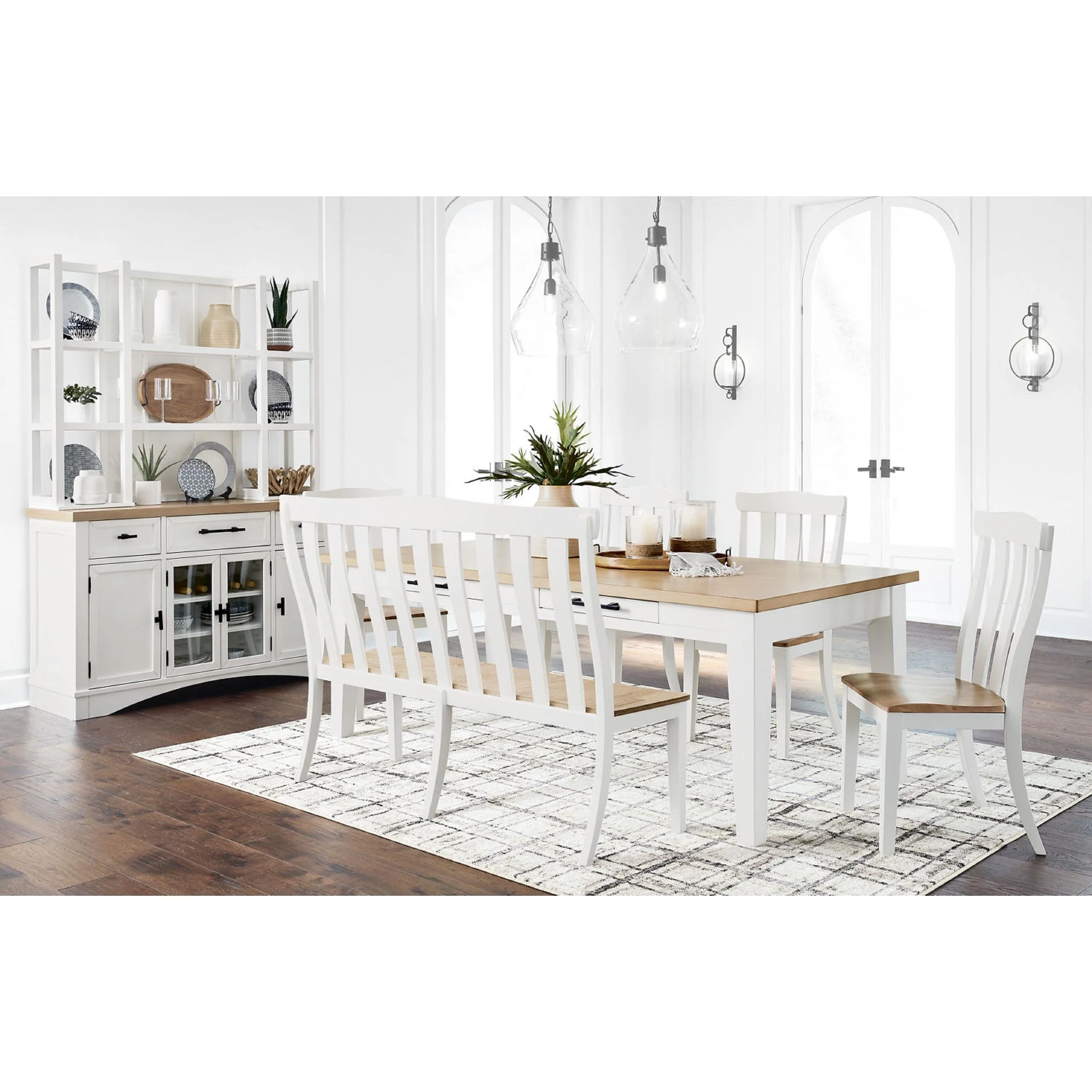Ashbryn Dining Server - White/Natural - (D844-60) - Image 12