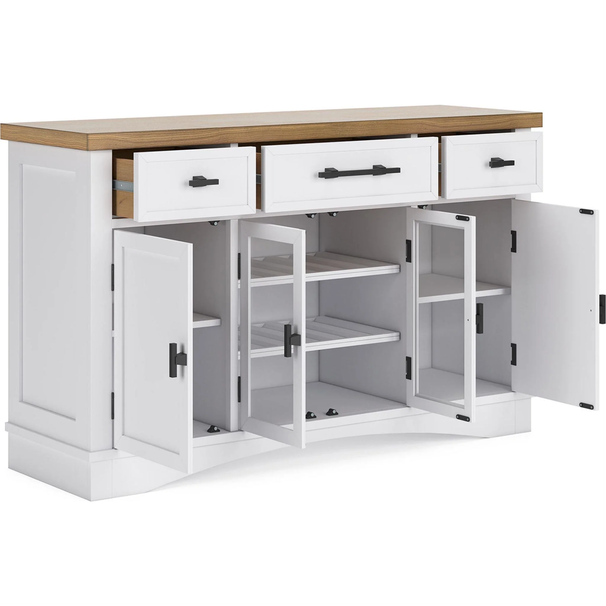 Ashbryn Dining Server - White/Natural - (D844-60) - Image 8
