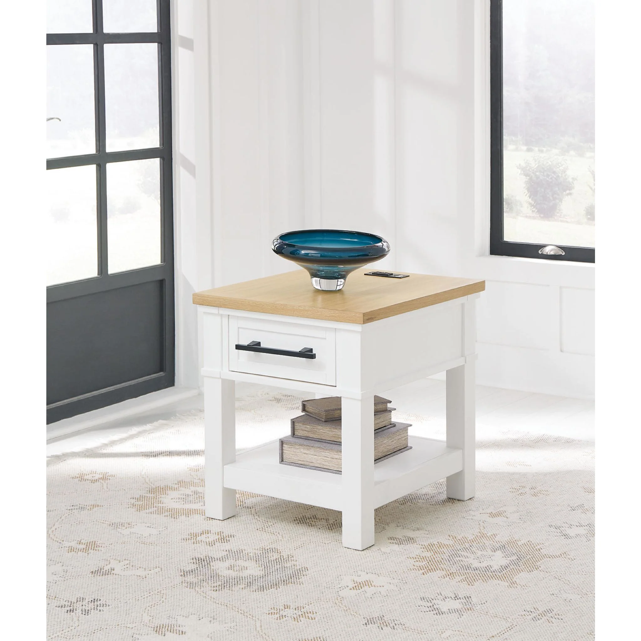 Ashbryn End Table - White/Natural - Image 9