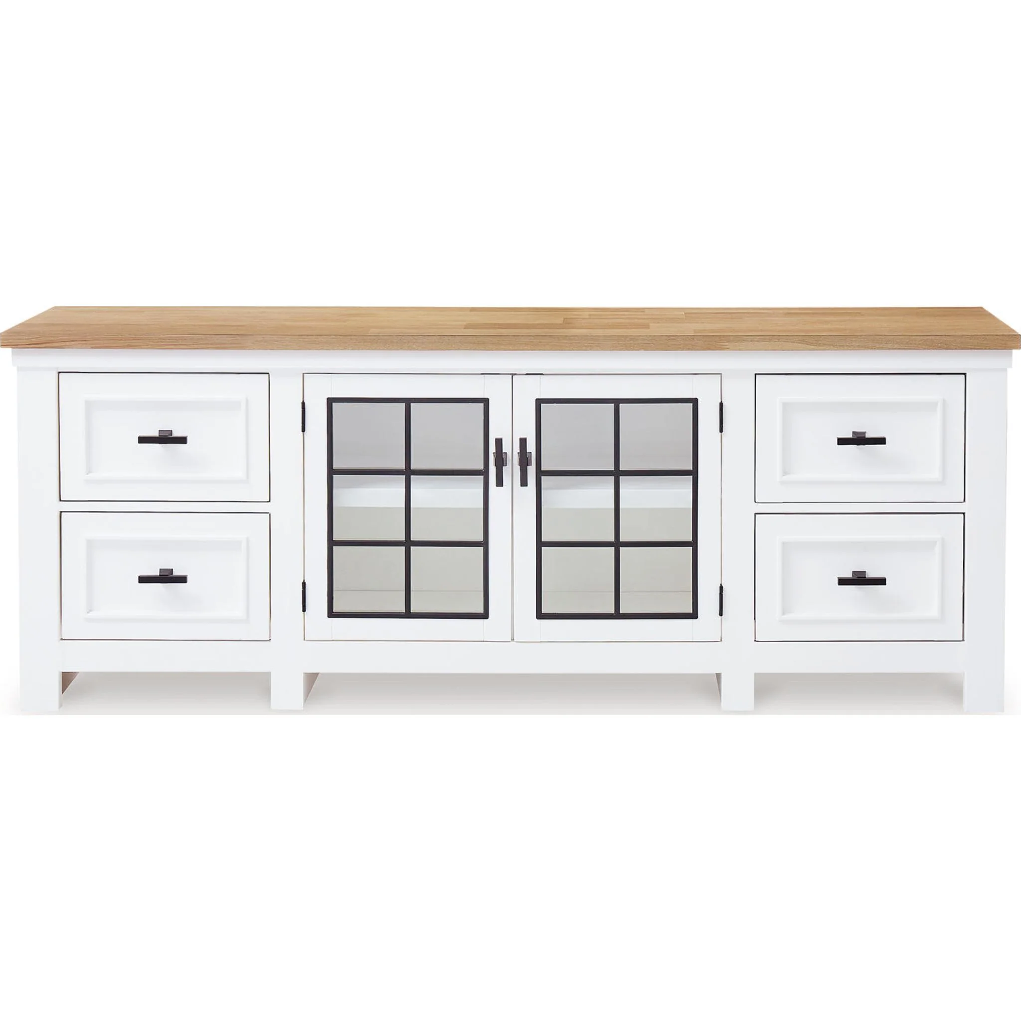 Ashbryn TV Stand - White/Natural - Image 13