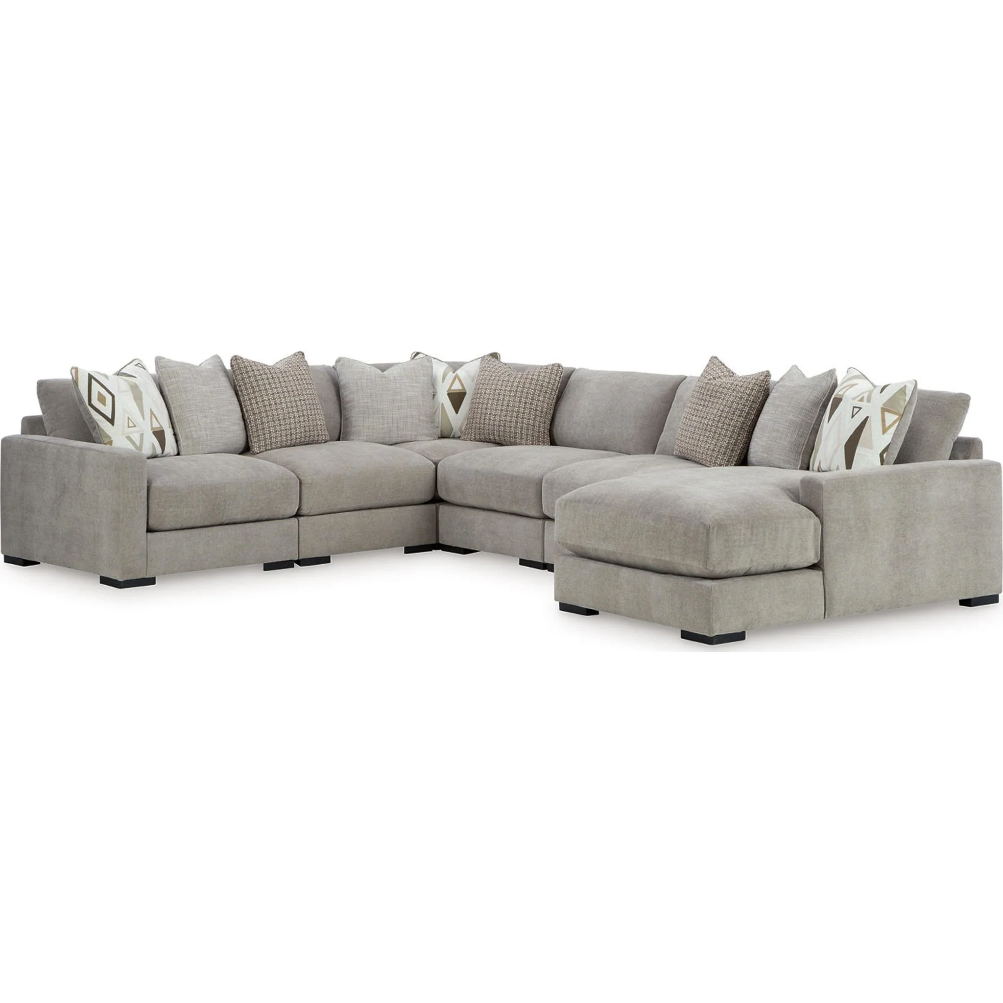 Aslan Court 6 Piece Sectional with Chaise - Image 3