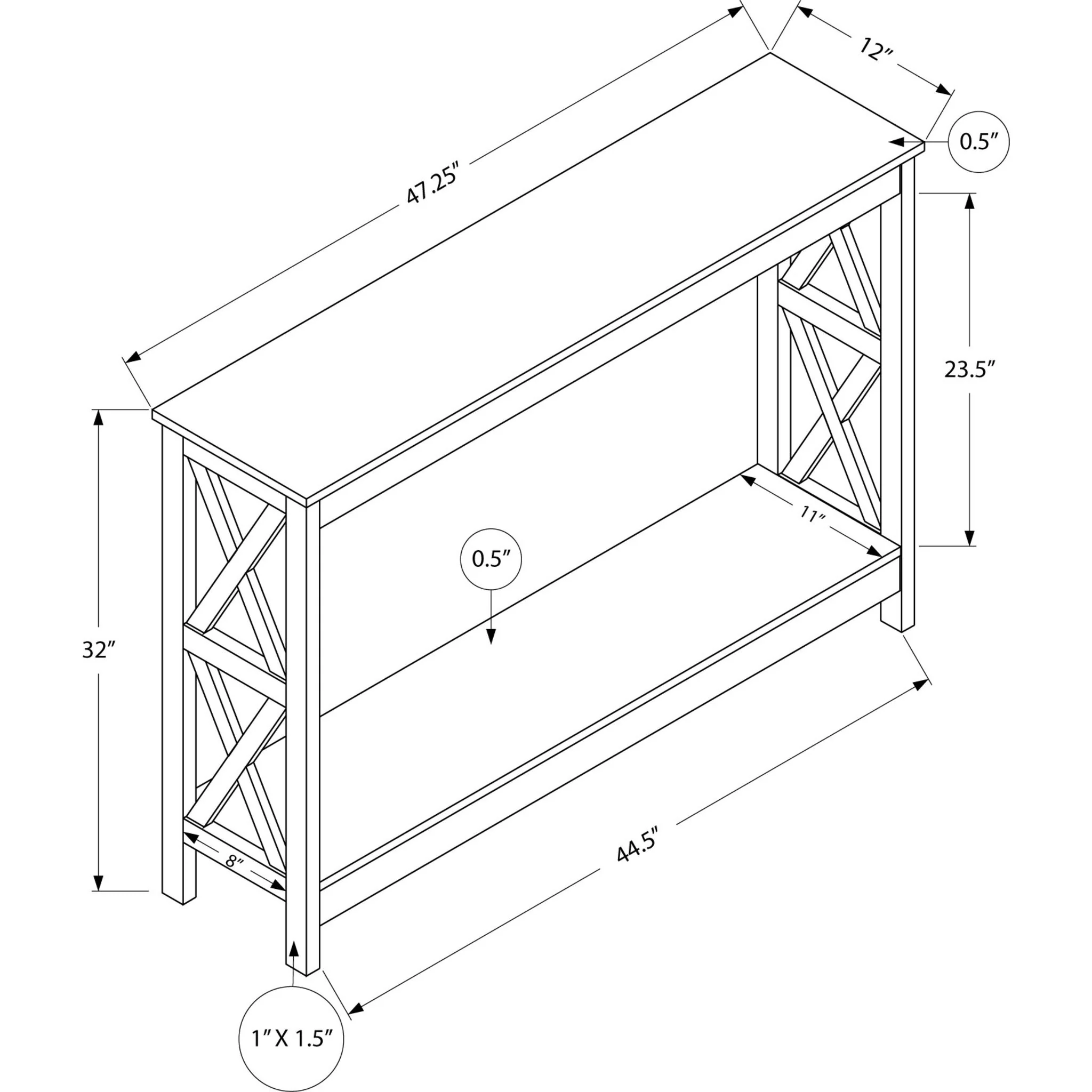 Aster Console Table - Dark Taupe - Image 4
