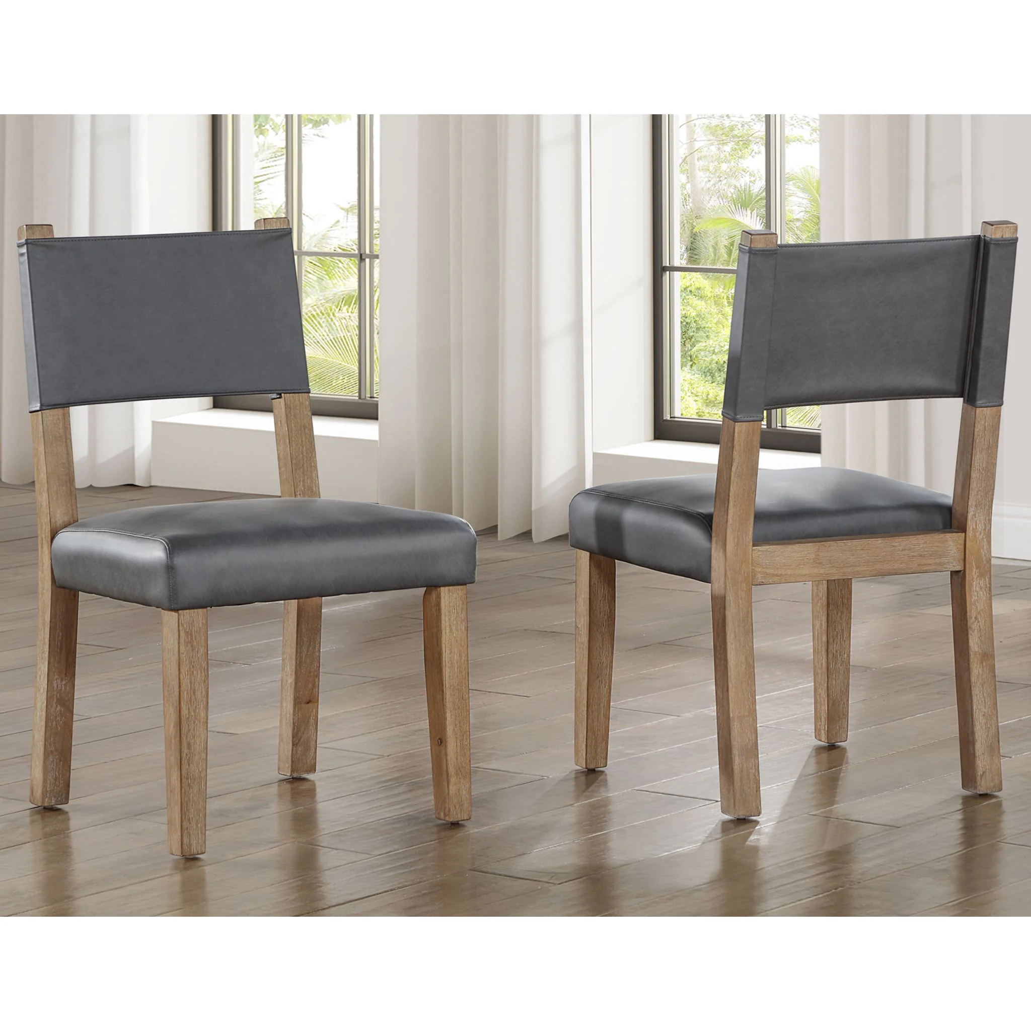 Aubrey Side Chair - Waxed Driftwood/Grey - (ABR500NS) - Image 2