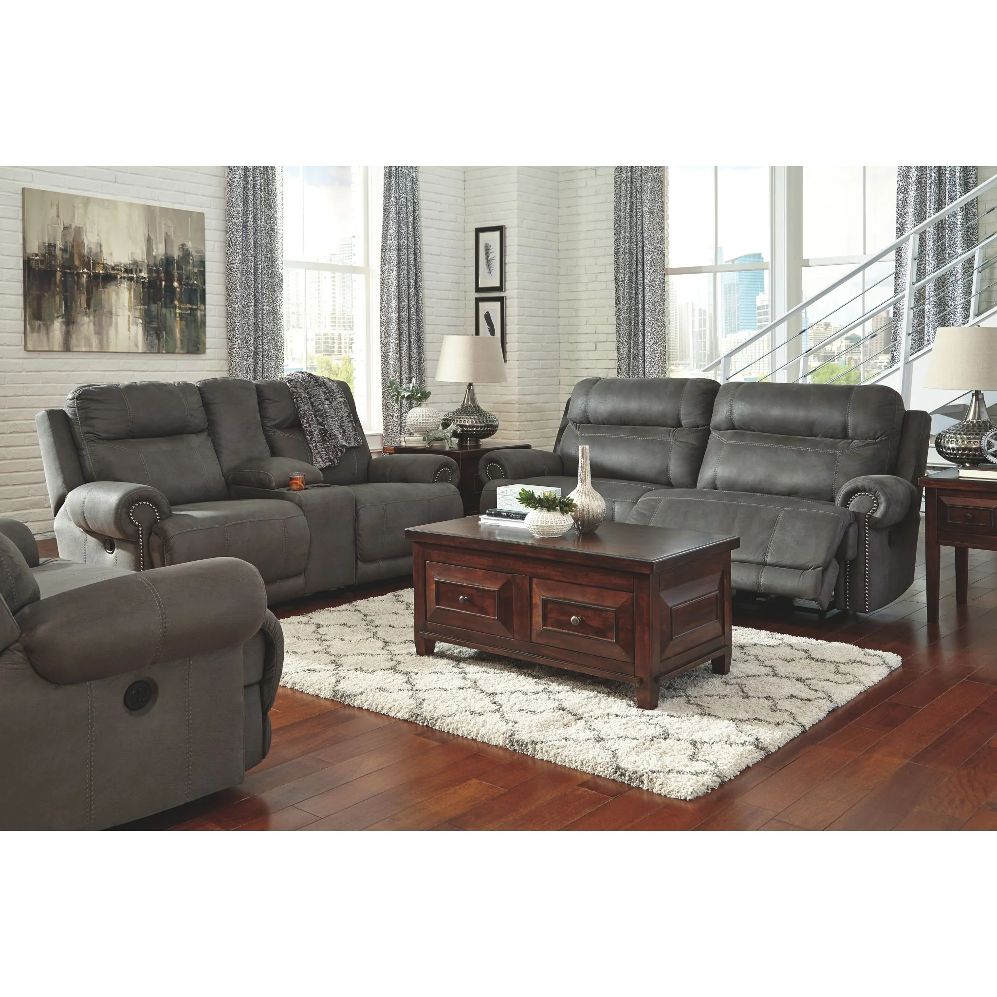 Austere Wall Hugger Recliner - Gray - Image 3