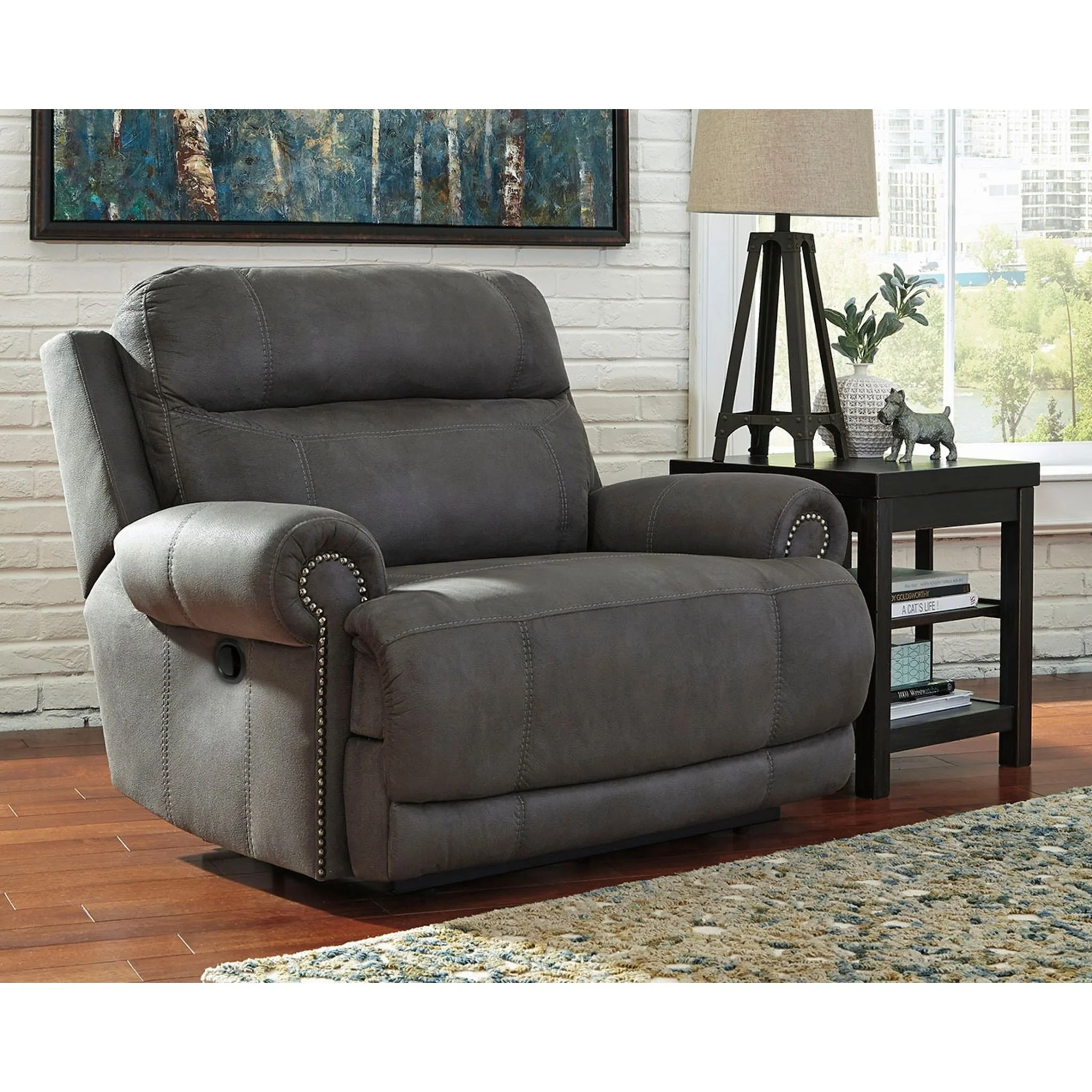 Austere Wall Hugger Recliner - Gray - Image 9