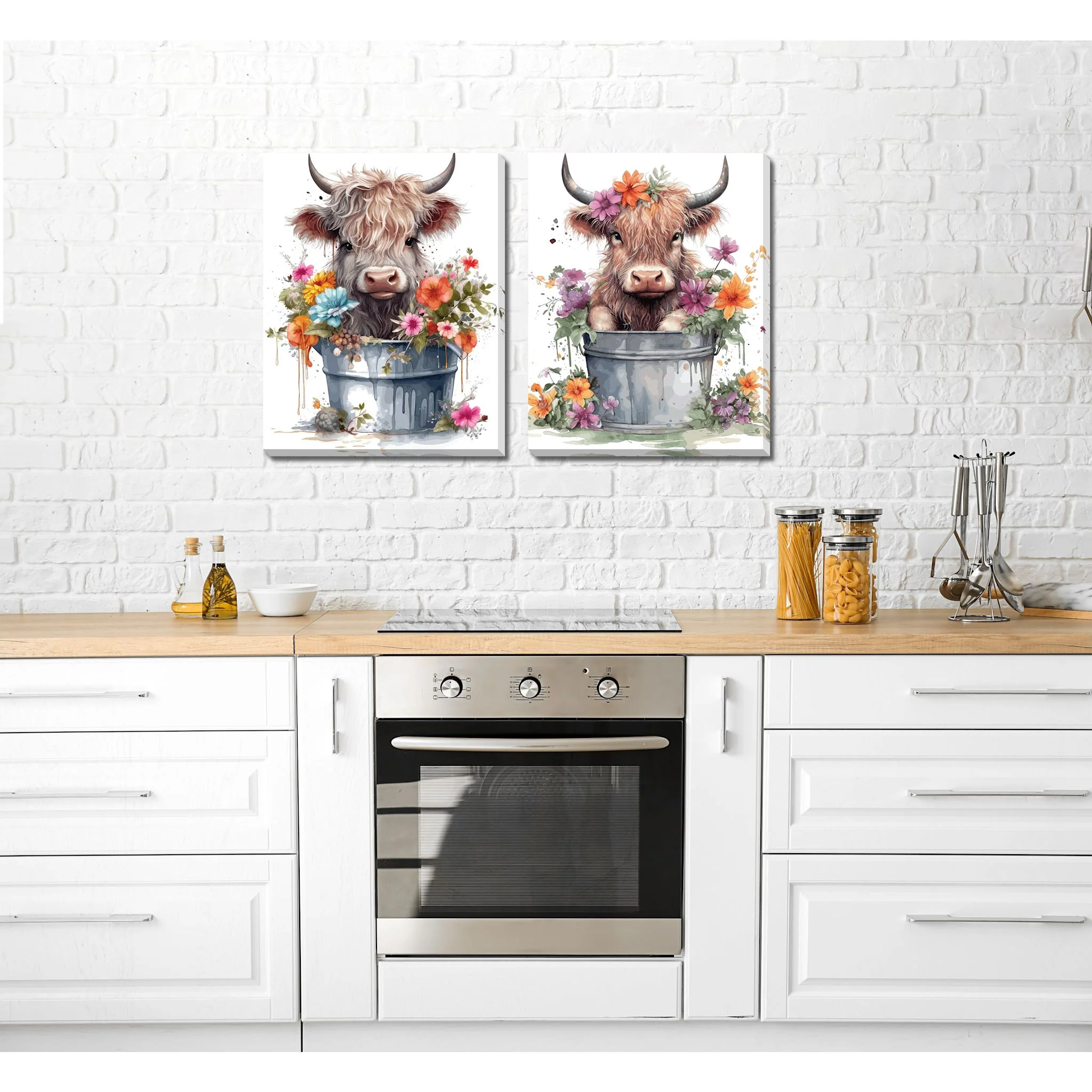 Baby Highland Cow Wall Art (Set of 2) 16.00" x 20.00" - Image 2