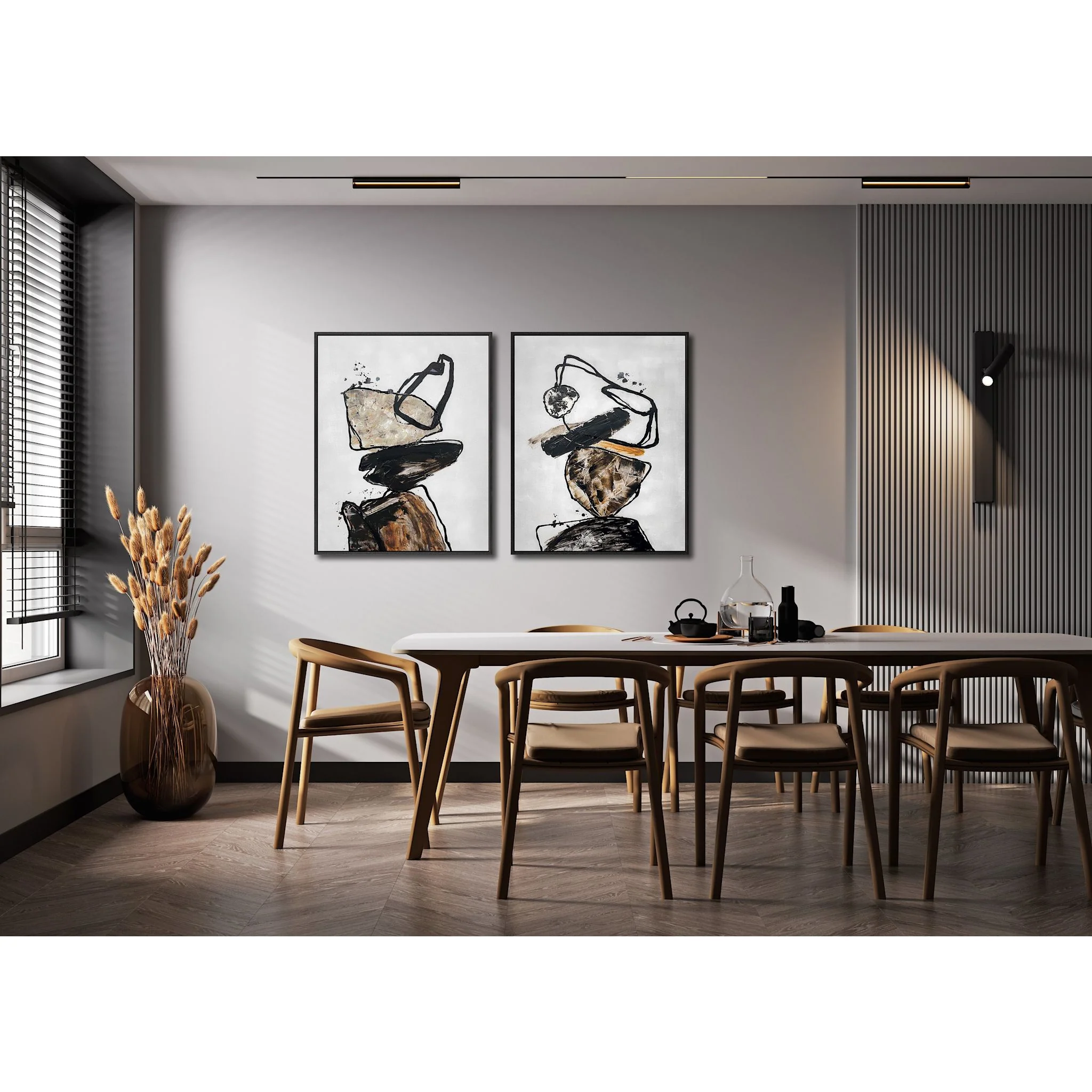 Balancing Stones Wall Art (Set of 2) 25.00" x 31.00" - Image 2
