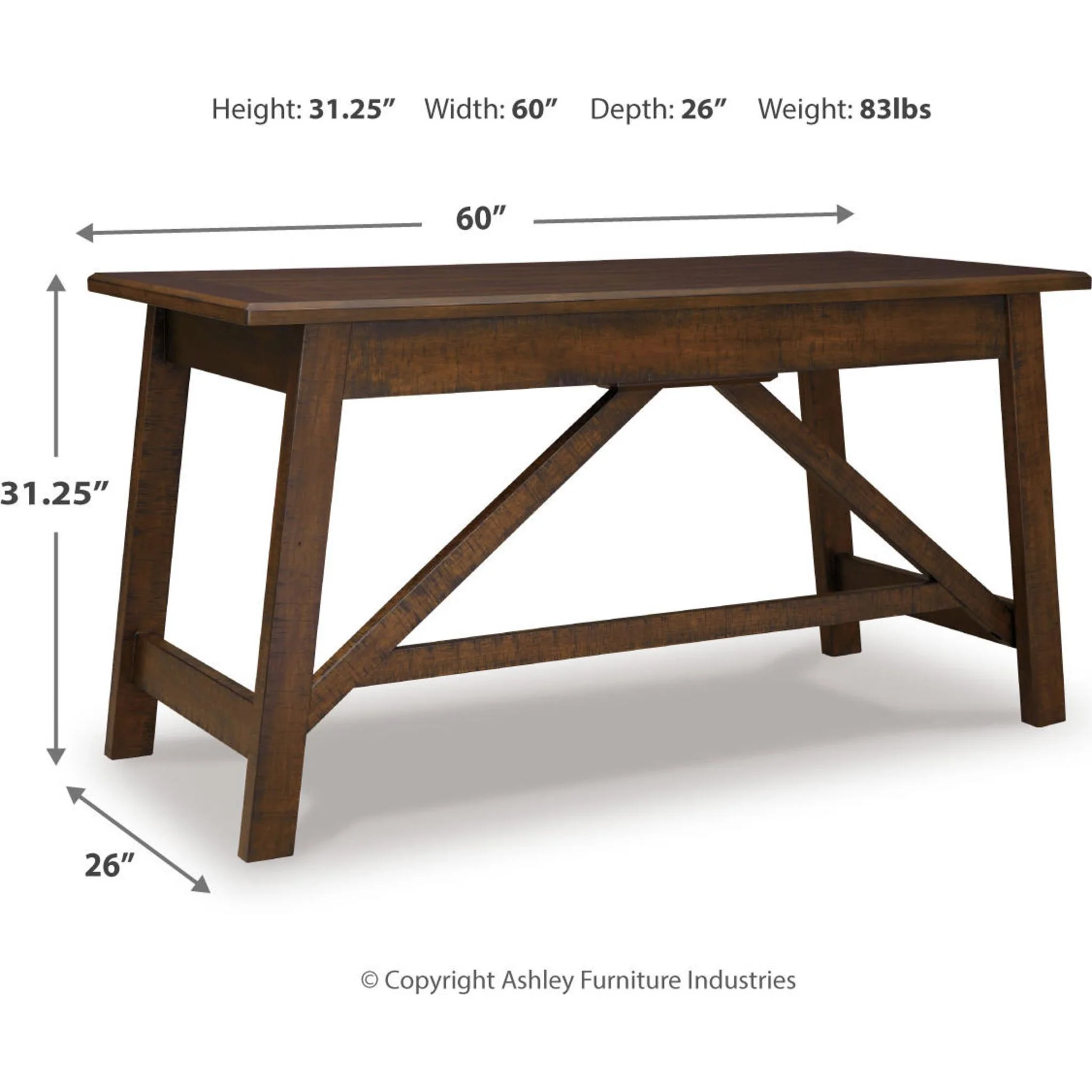 Baldridge Desk - Rustic Brown - Image 24