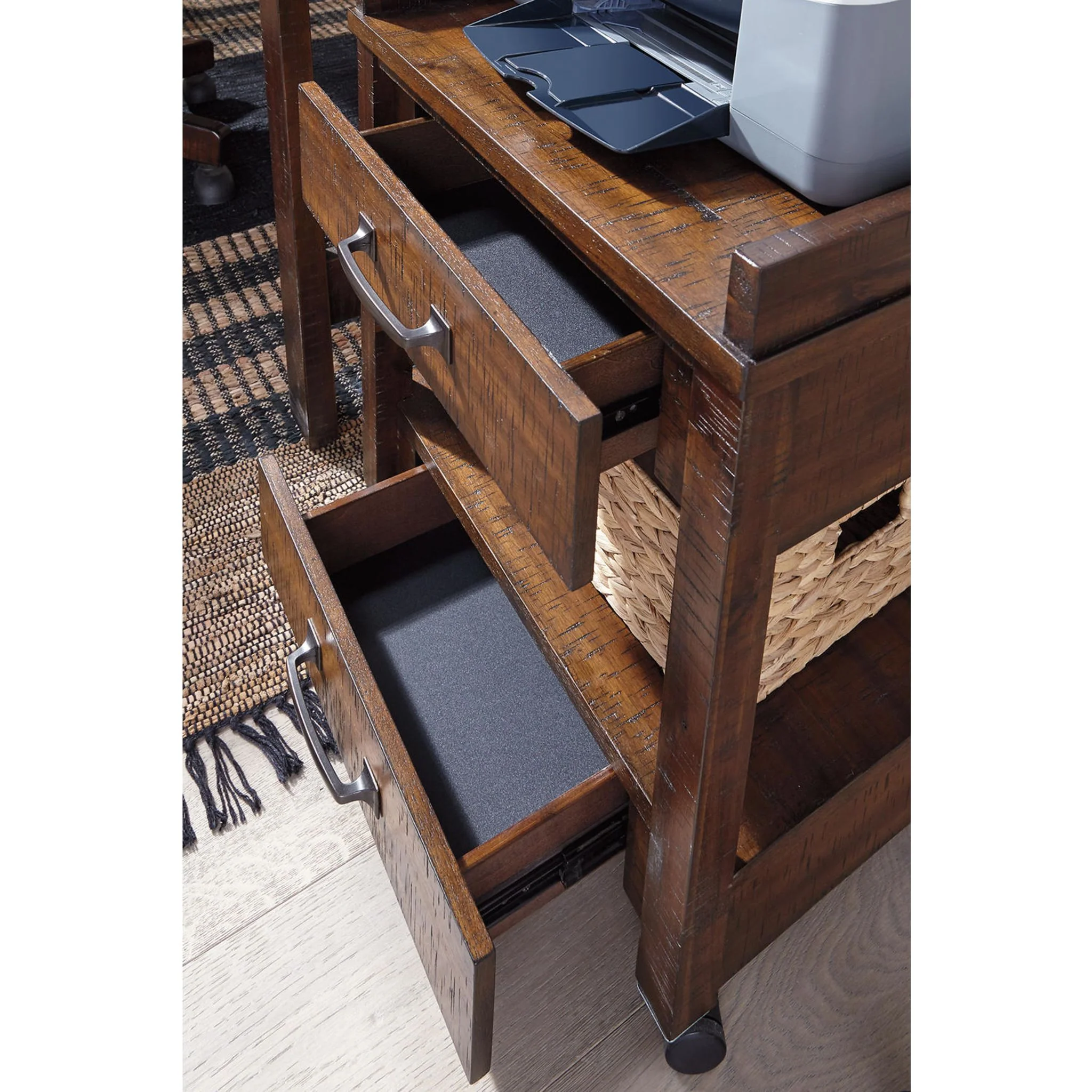 Baldridge Printer Stand - Rustic Brown - Image 6