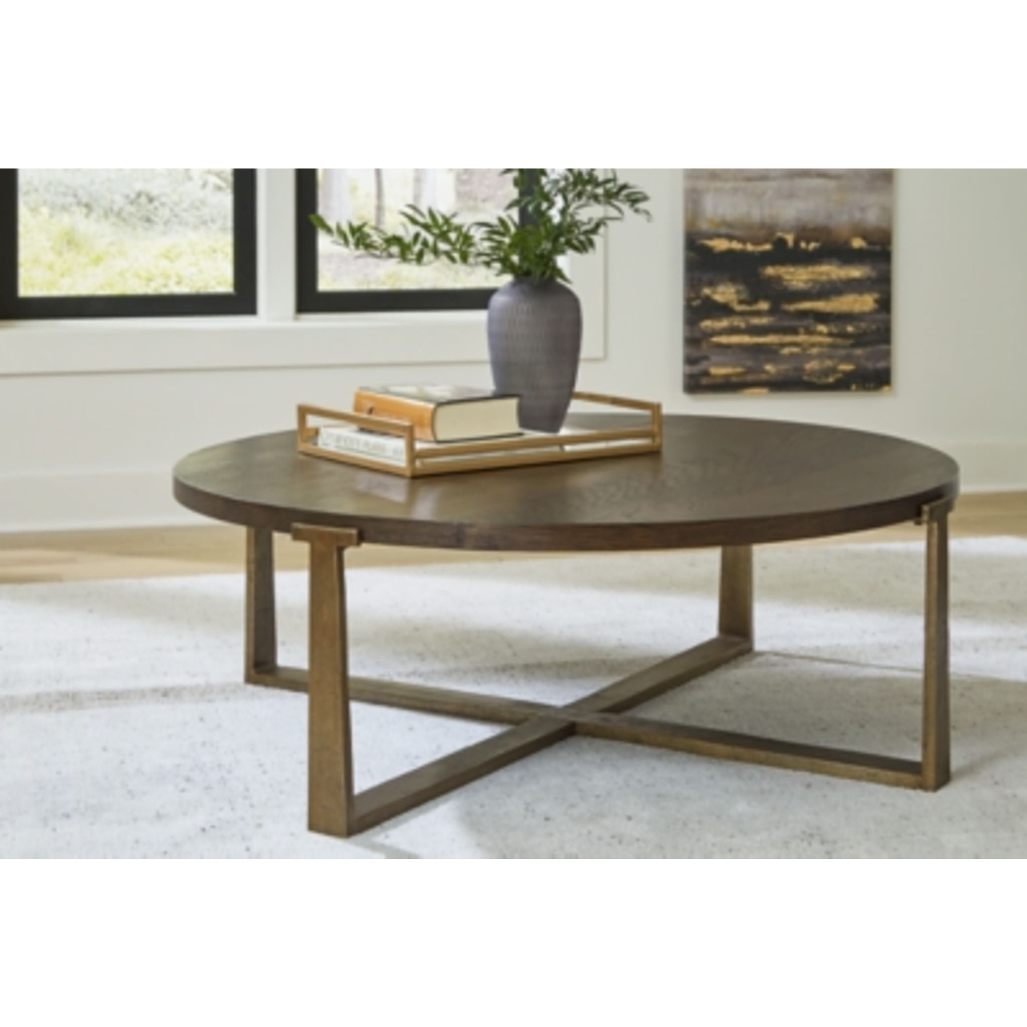 Balintmore Coffee Table - Brown/Gold Finish - Image 2