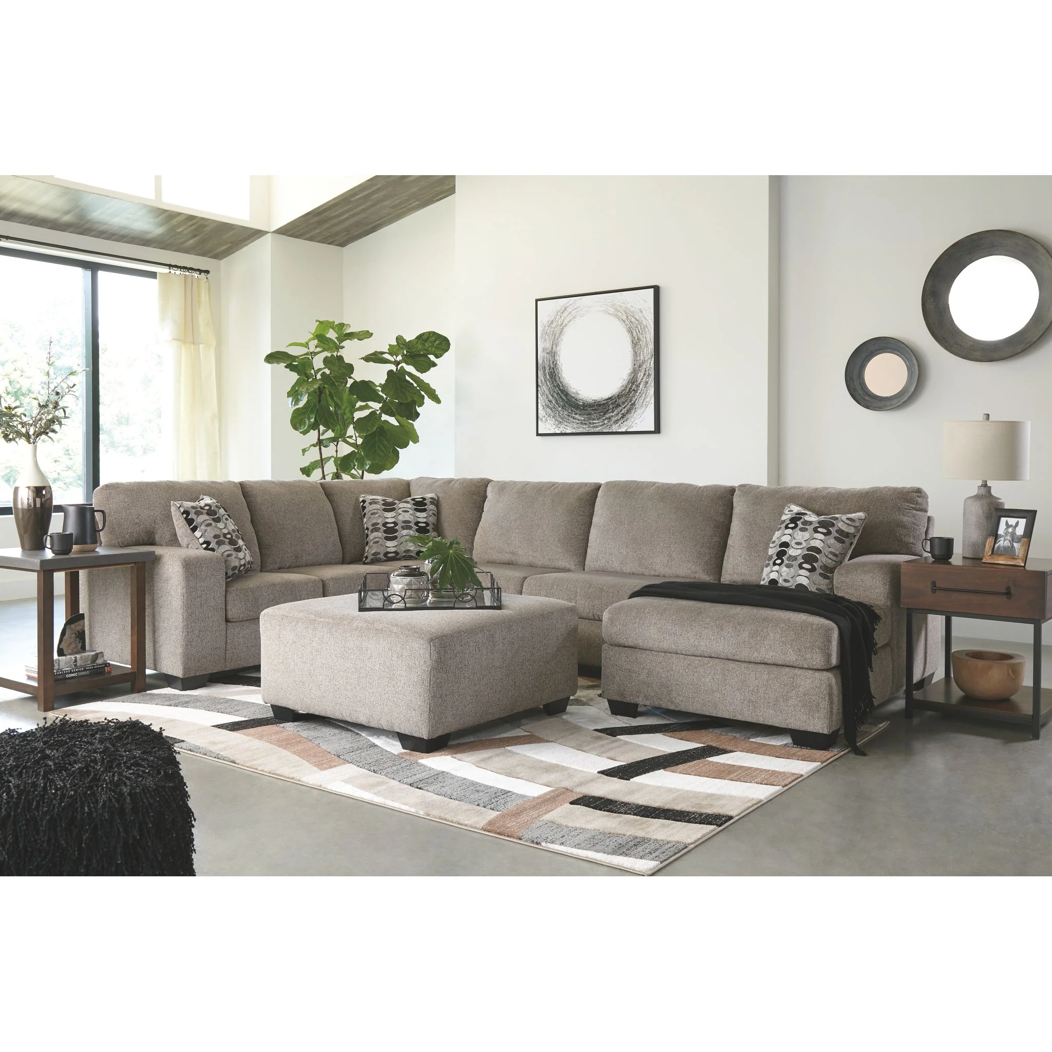 Ballinasloe Oversized Accent Ottoman - Platinum - Image 3