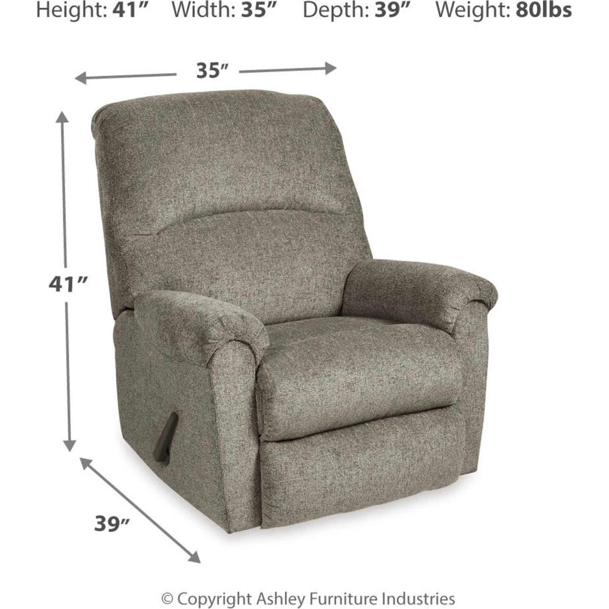 Ballinasloe Rocker Recliner - Platinum - Image 16
