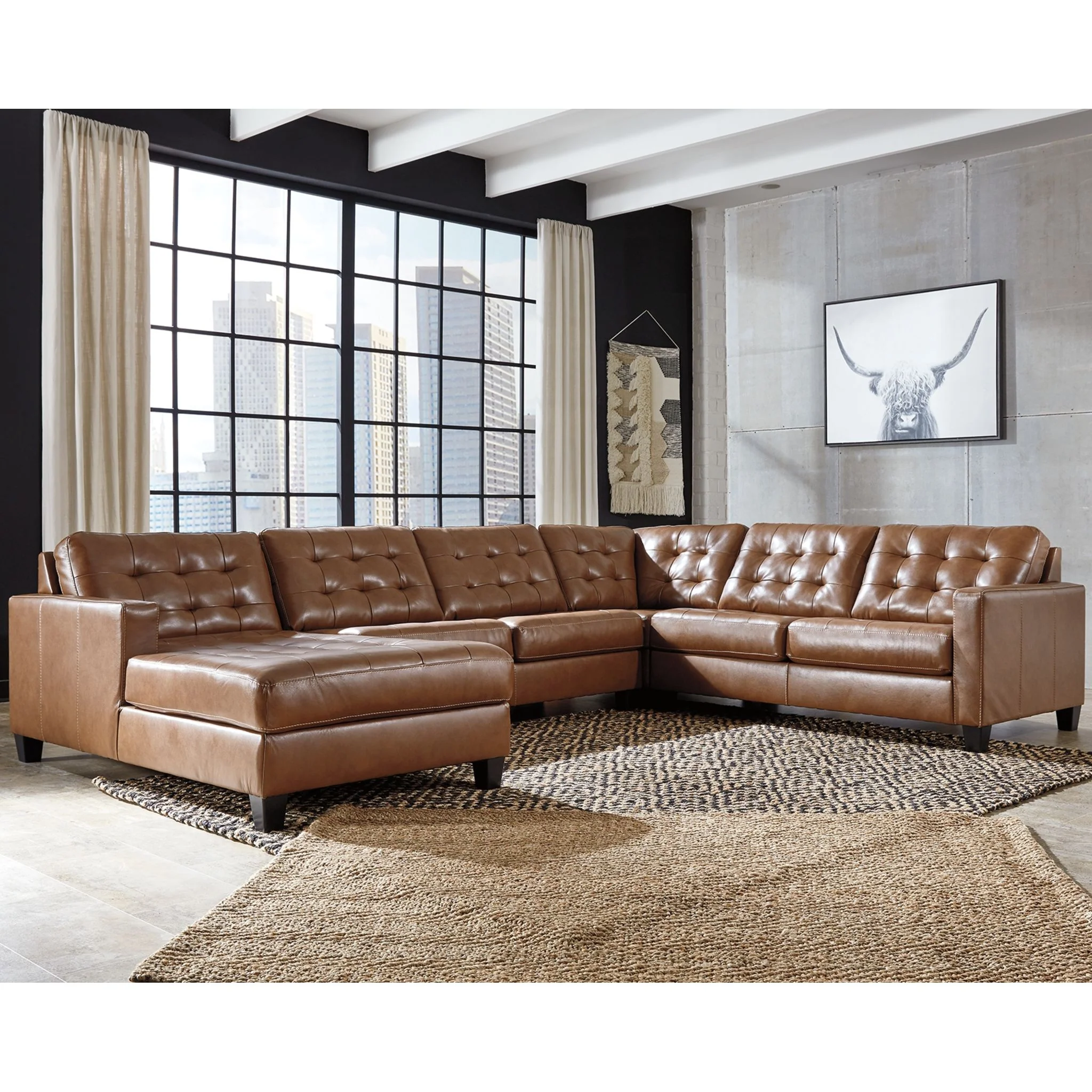 Baskove 4 Piece Sectional with Chaise - Image 2