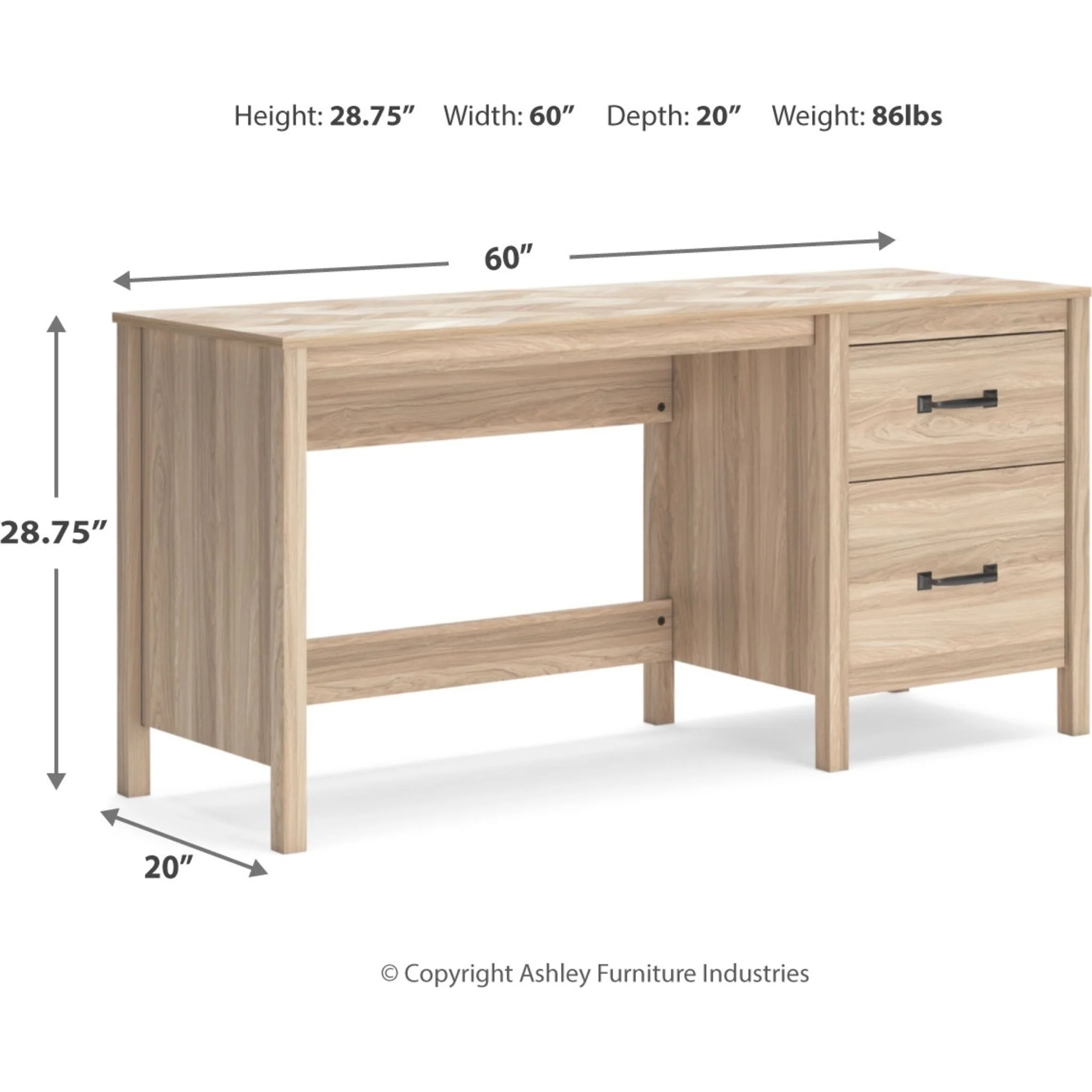 Battelle Desk - Tan - Image 10