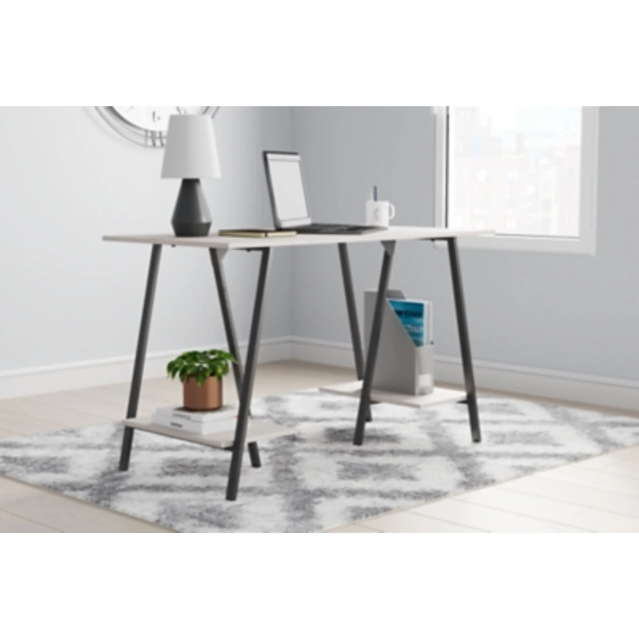 Bayflynn Desk - White/Black - Image 2