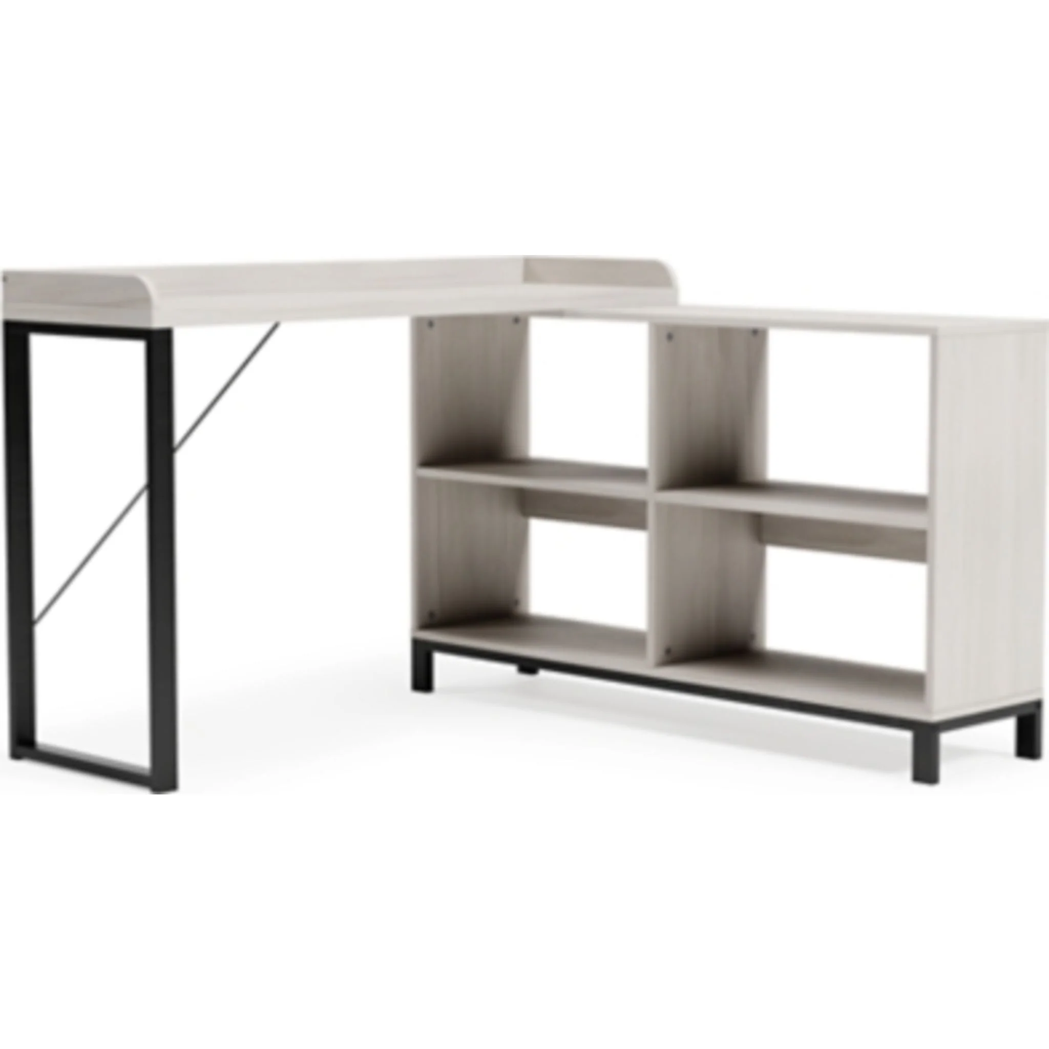 Bayflynn L-Desk - White/Black - Image 3