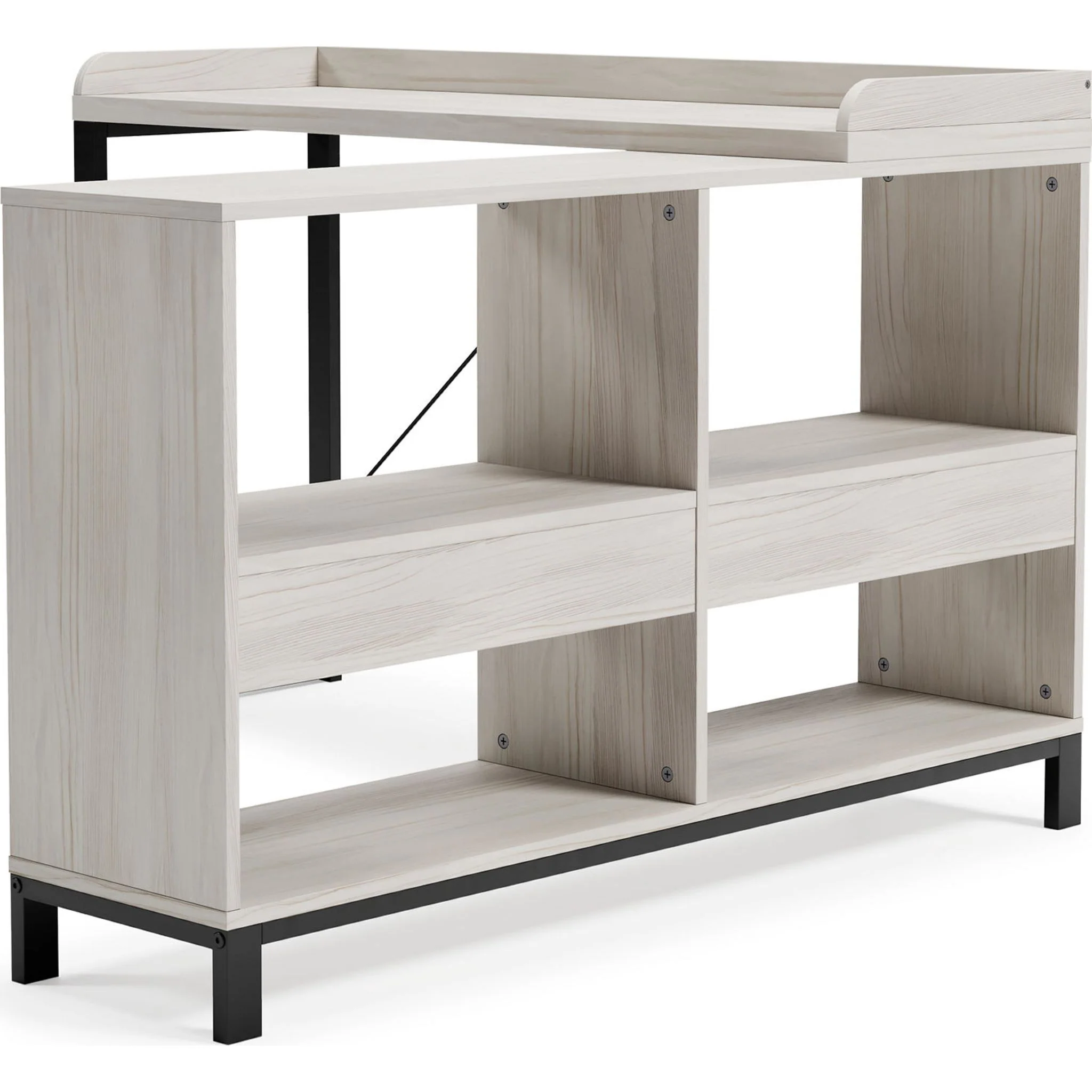 Bayflynn L-Desk - White/Black - Image 5