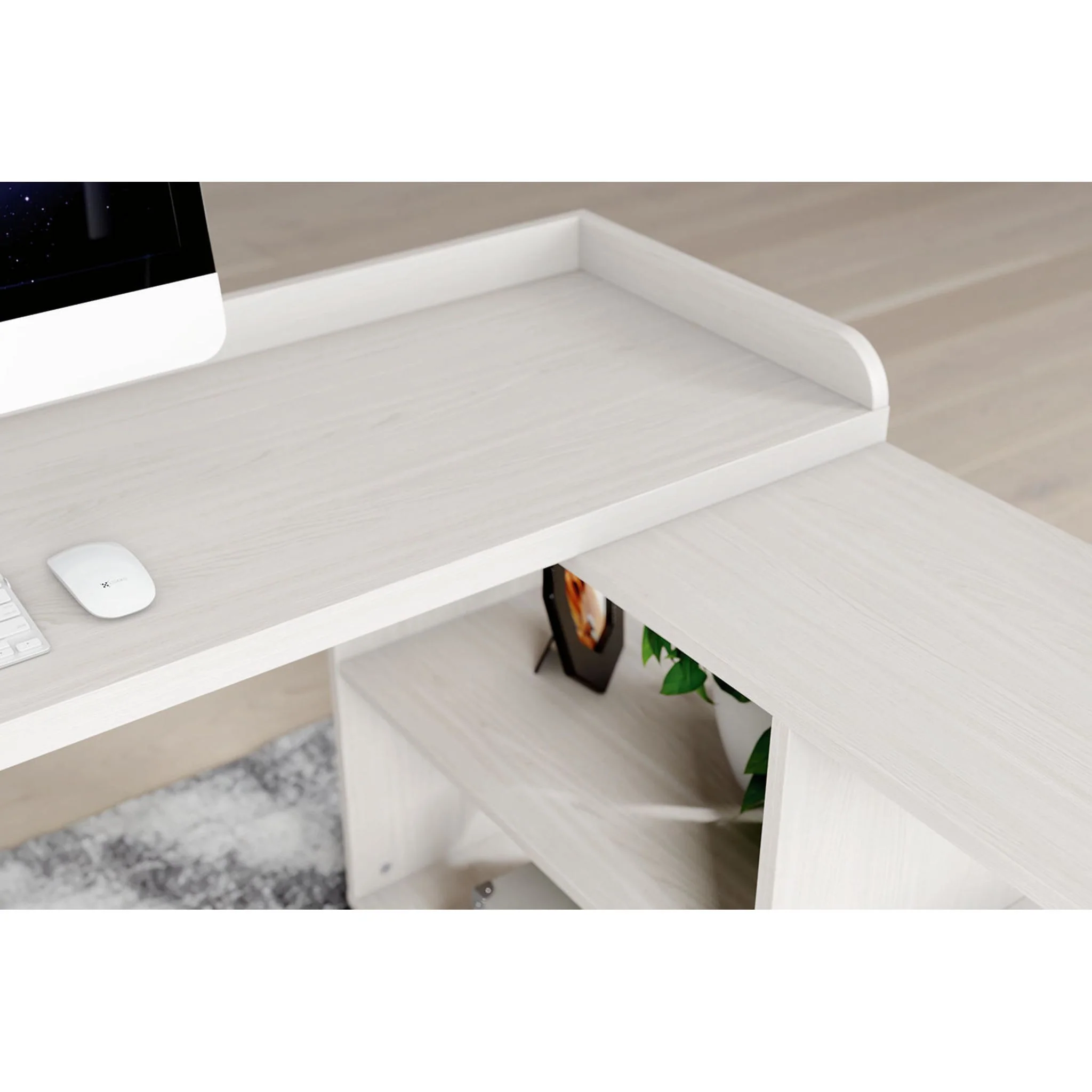 Bayflynn L-Desk - White/Black - Image 8
