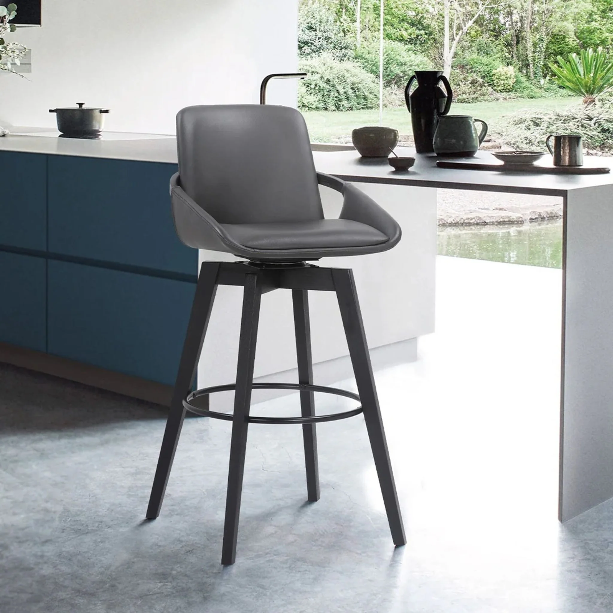 Baylor Counter Height Stool - Grey/Black - (LCBABABLGR26) - Image 2