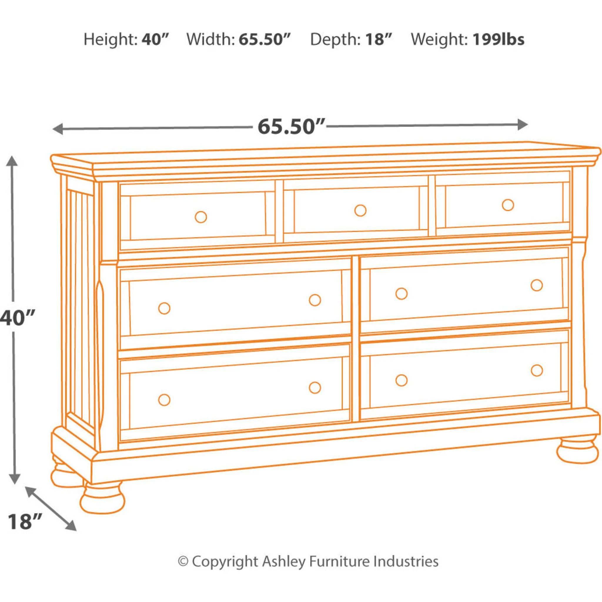 Flynnter Dresser - Medium Brown - Image 23